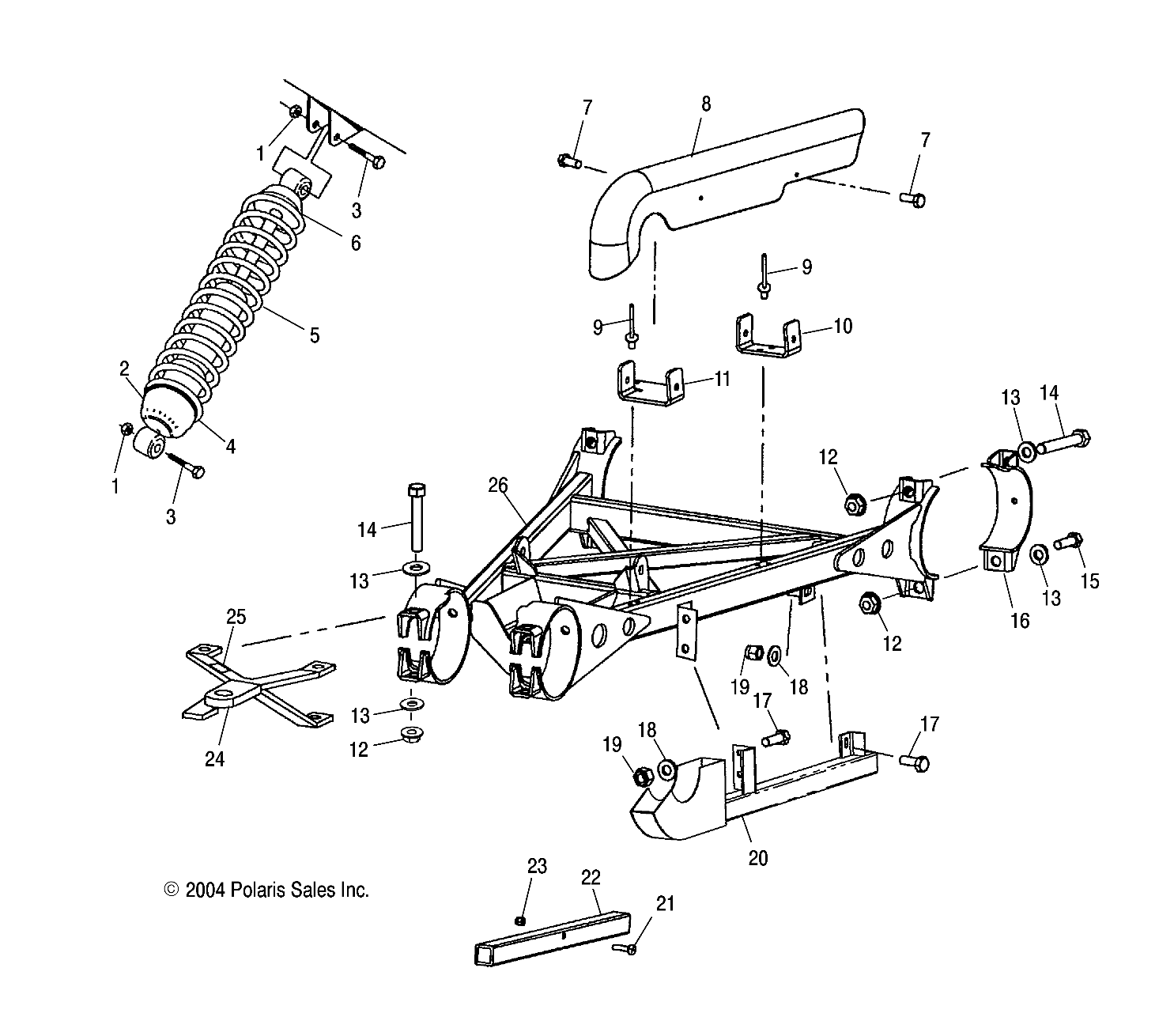 SWING ARM WELDMENT (REAR) - A05CL50AA (4995019501C02)