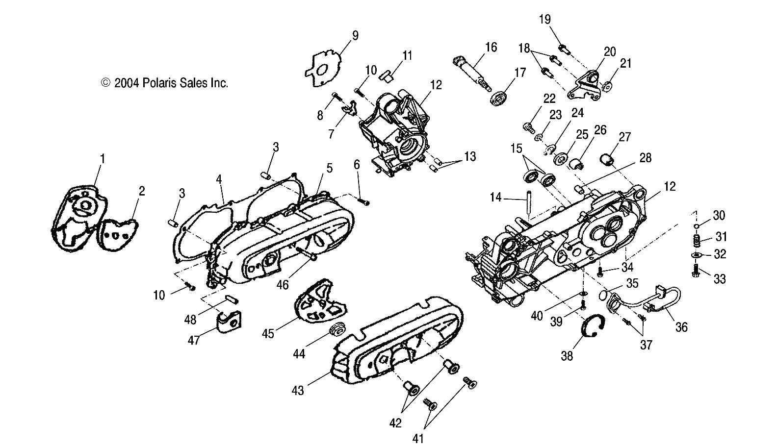 CRANKCASE - A05FA09CA/CB/CC (4995069506A10)