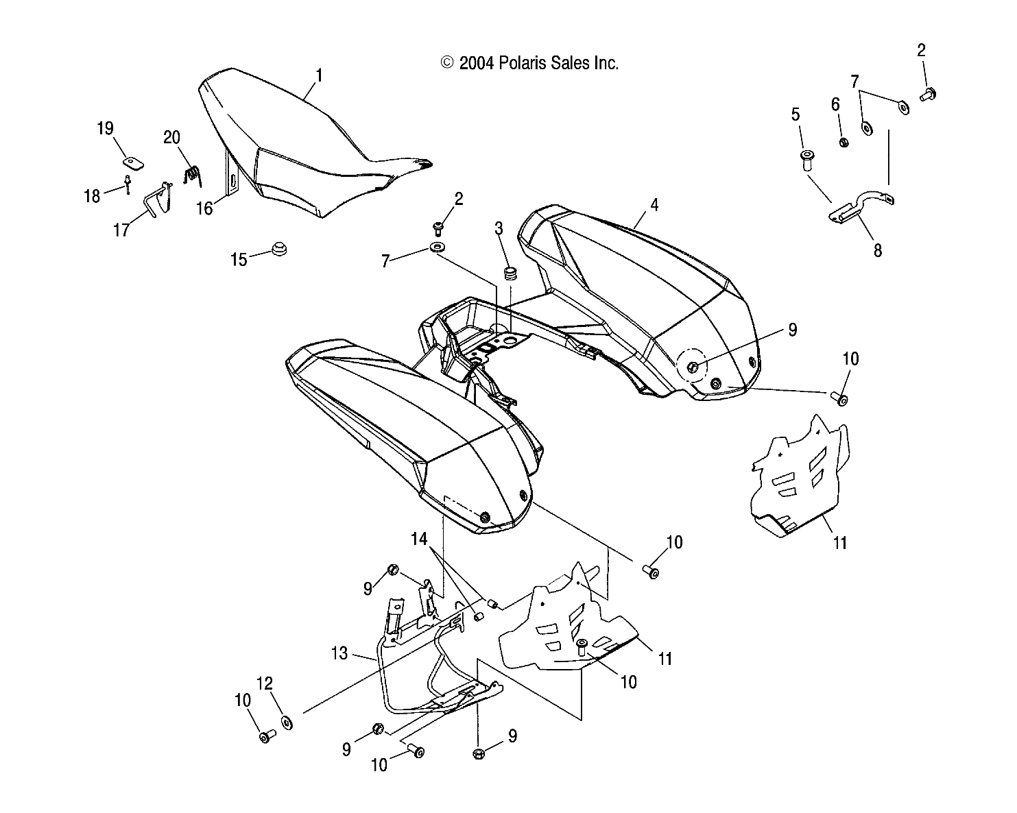 REAR CAB and SEAT - A05GJ50AA/AB/AC (4995119511A04)