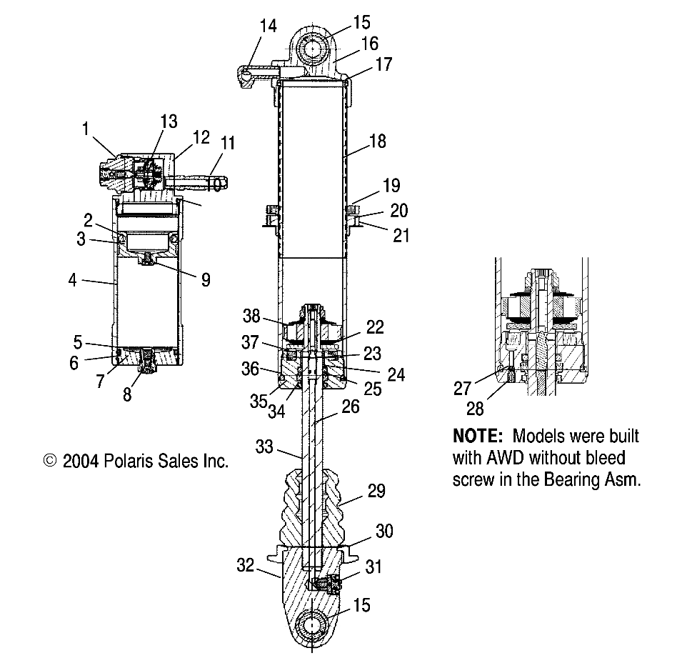 REAR SHOCK - A05GJ50AA/AB/AC (4995119511C03)