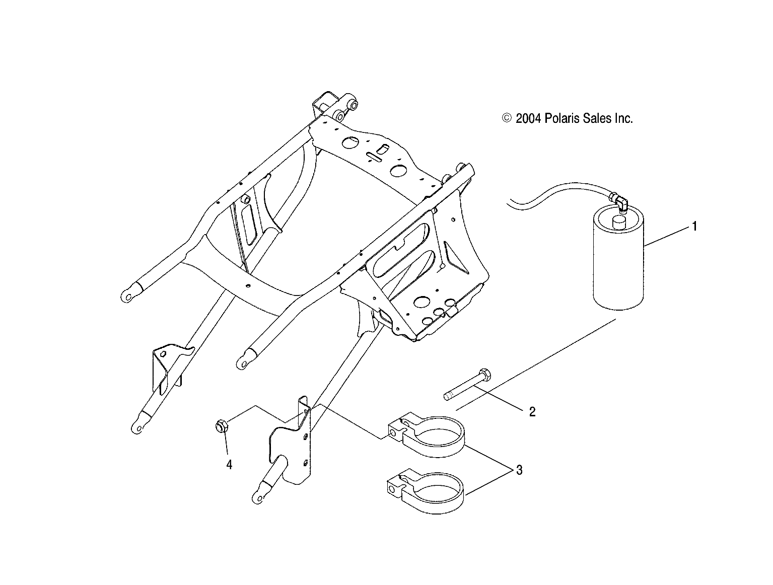 SHOCK, REAR RESERVOIR MOUNTING - A04GJ50AA/AB/AC/AD (4995119511C04)