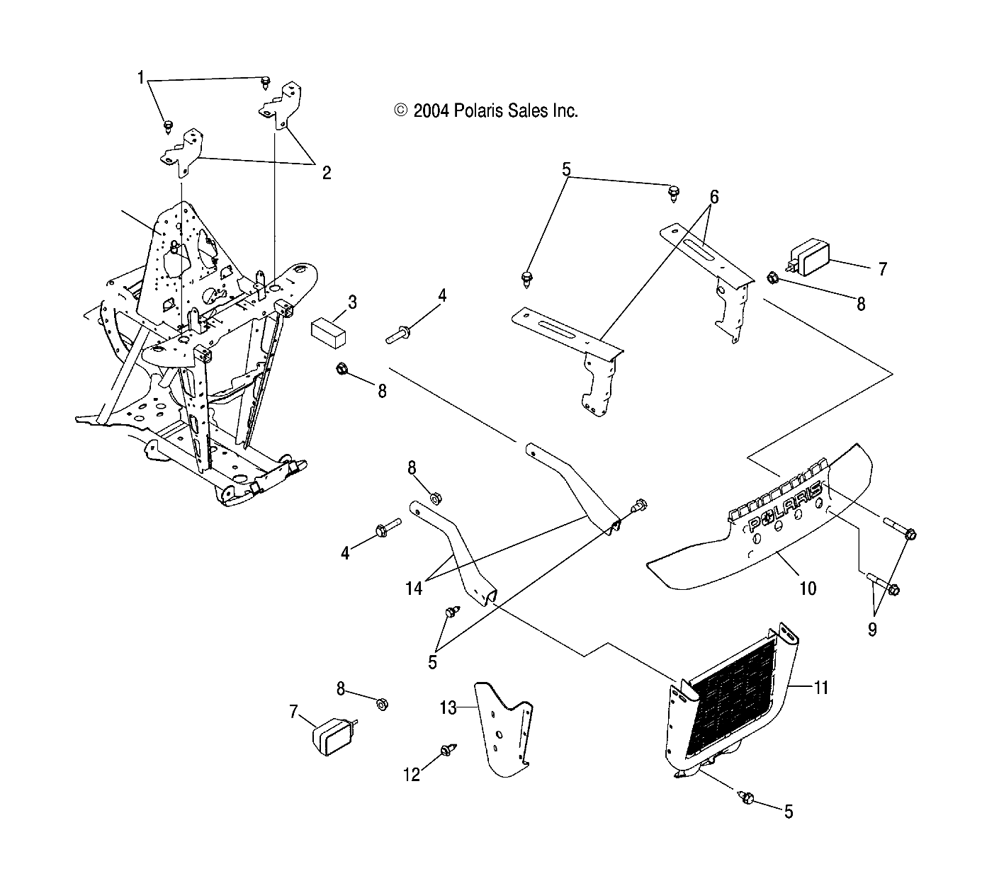 RACK, FRONT and BUMPER MOUNTING - A07CL50AA (4995169516A11)