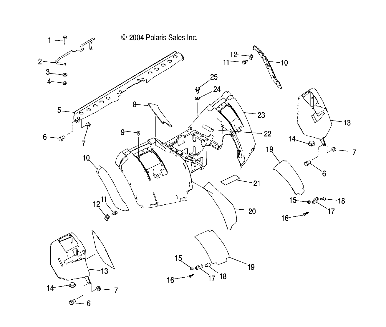 REAR CAB - A05JD50AA/AB/AC (4995189518A07)