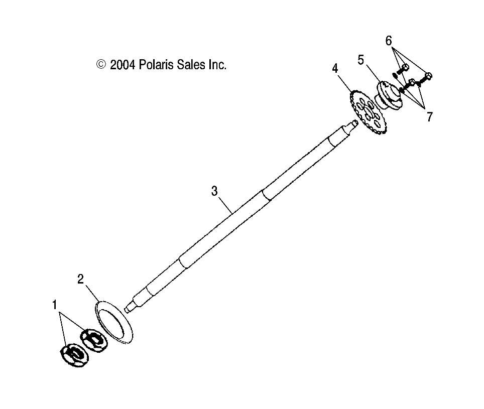 REAR WHEEL AXLE - A04KA05CA (4995239523B12)