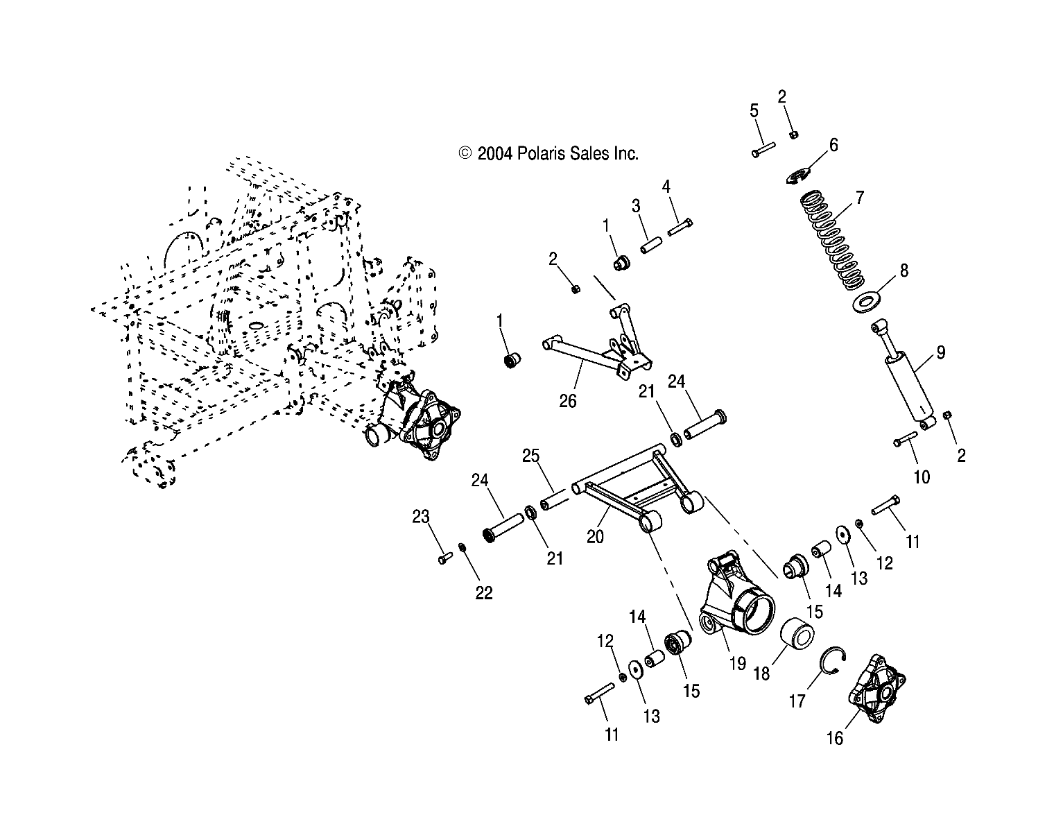 MID DRIVE A-ARMS (6X6) - R05RF50AA/AB (4995359535C04)