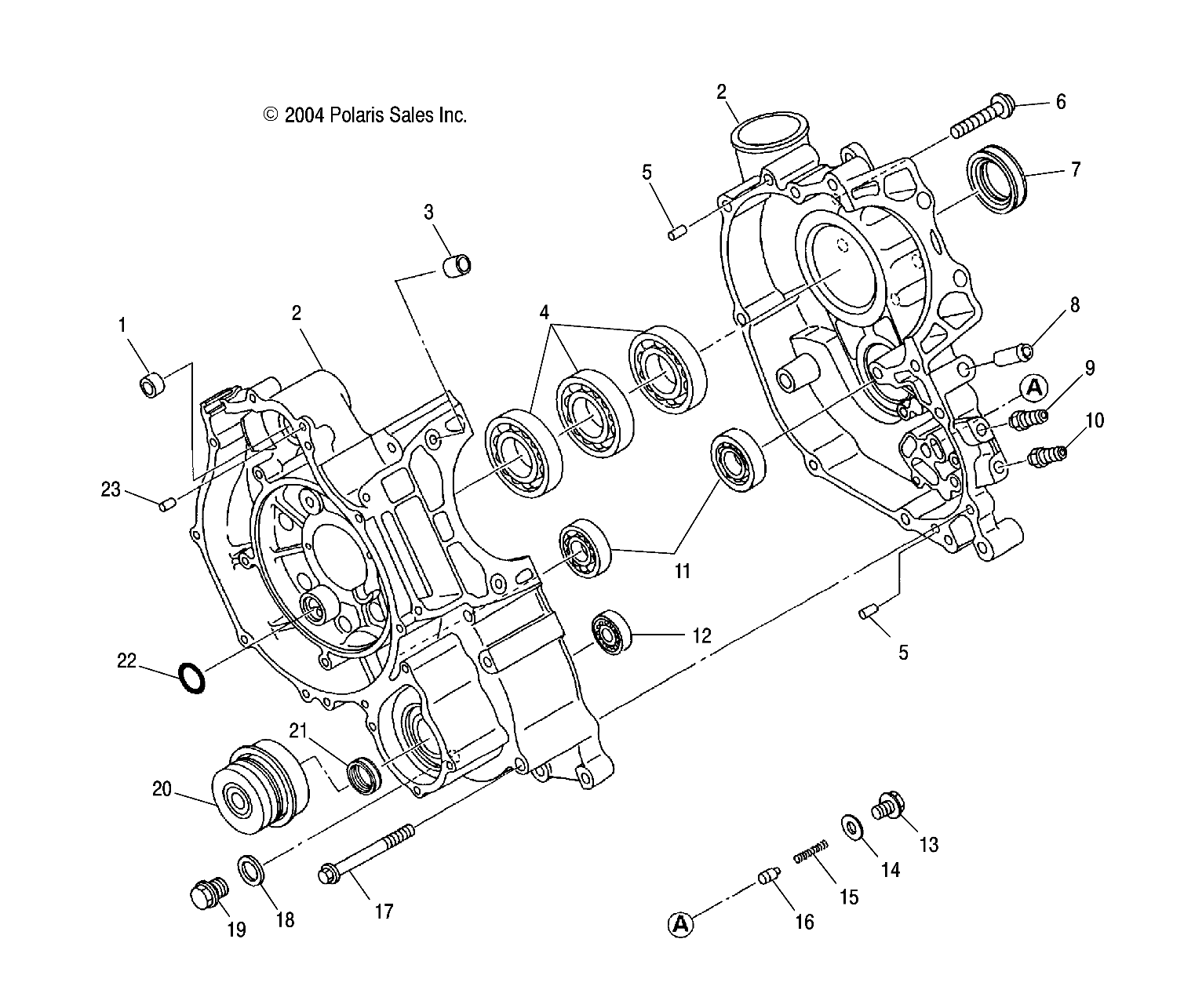 CRANKCASE - R05RB50AA/RD50AA/AB/AC/AD/RF50AA/AB (4995359535E08)