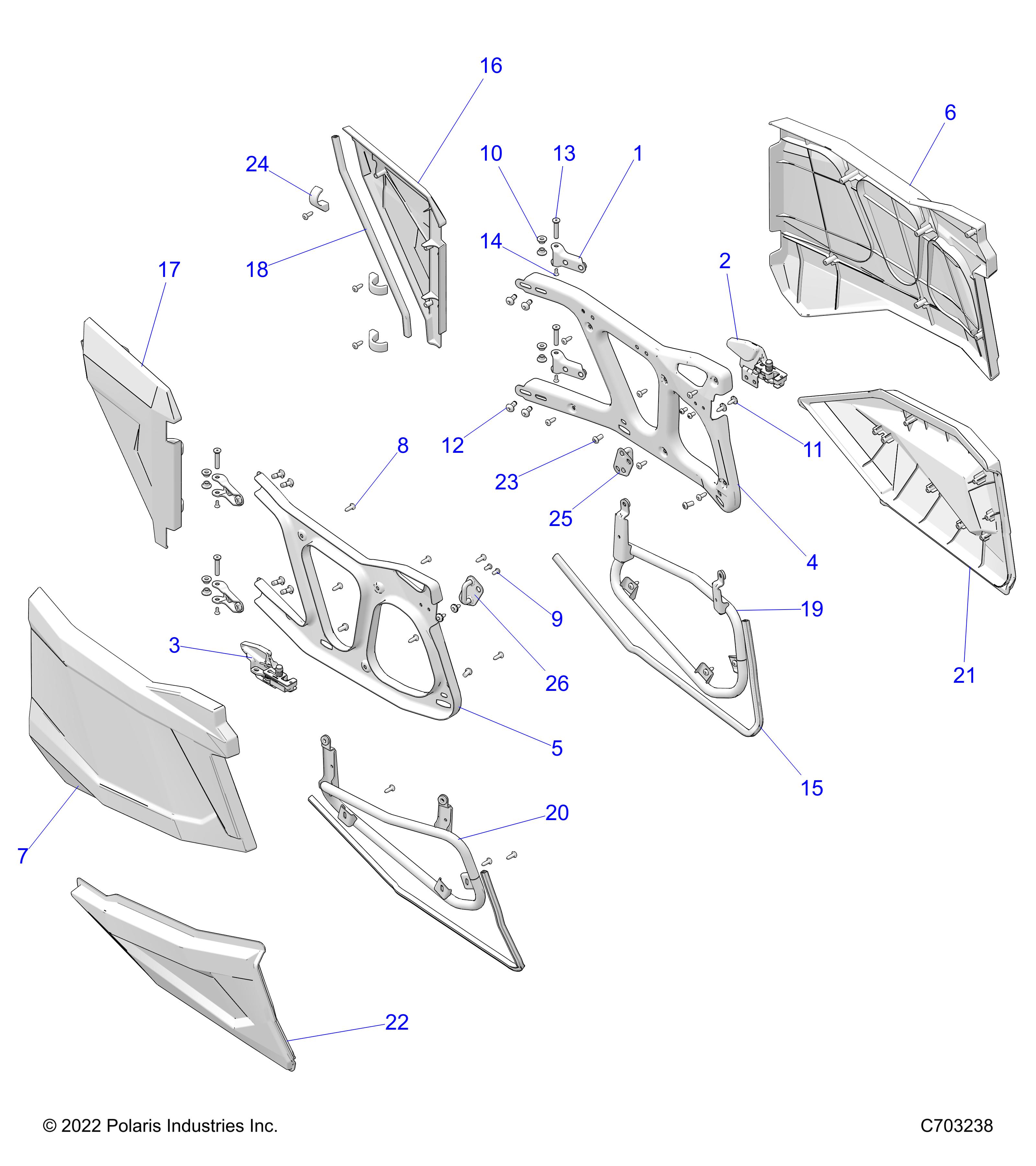 BODY, DOORS, REAR - Z23N4E99NR (C703238)