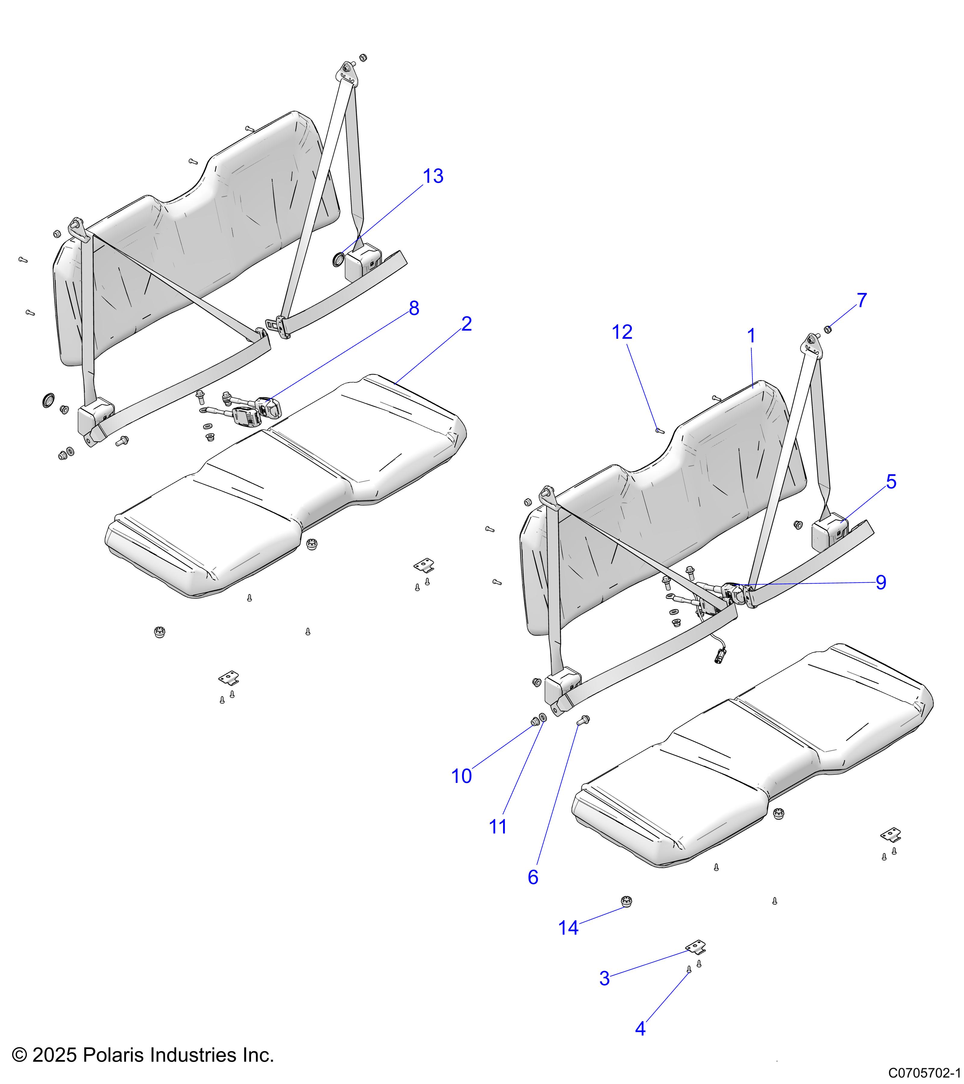 BODY, SEAT - D26M4A57B4/G57B4/U57B4/W57B4 (C0705702-1)
