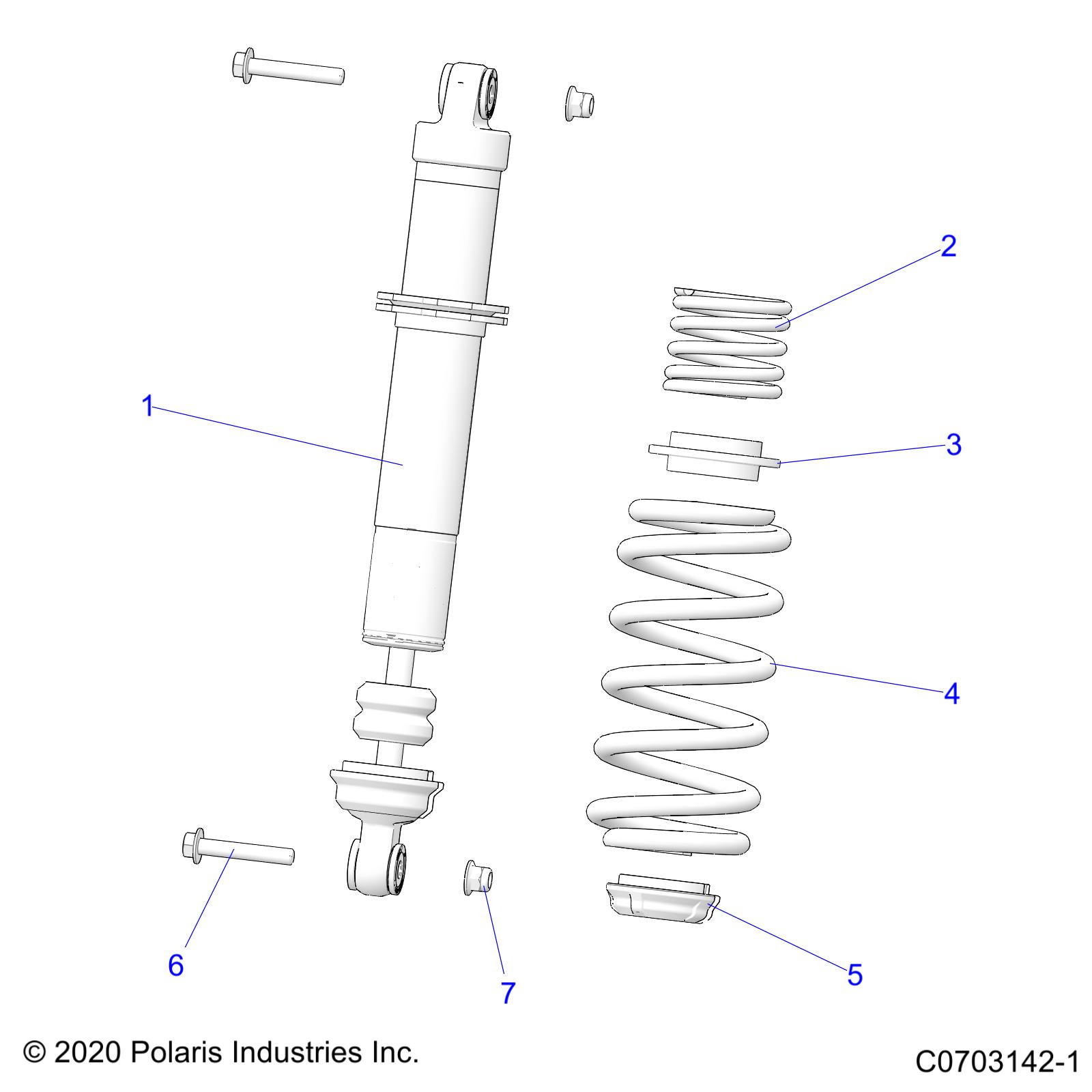 SUSPENSION, REAR SHOCK - Z22ASA87A2 (C0703142-1)