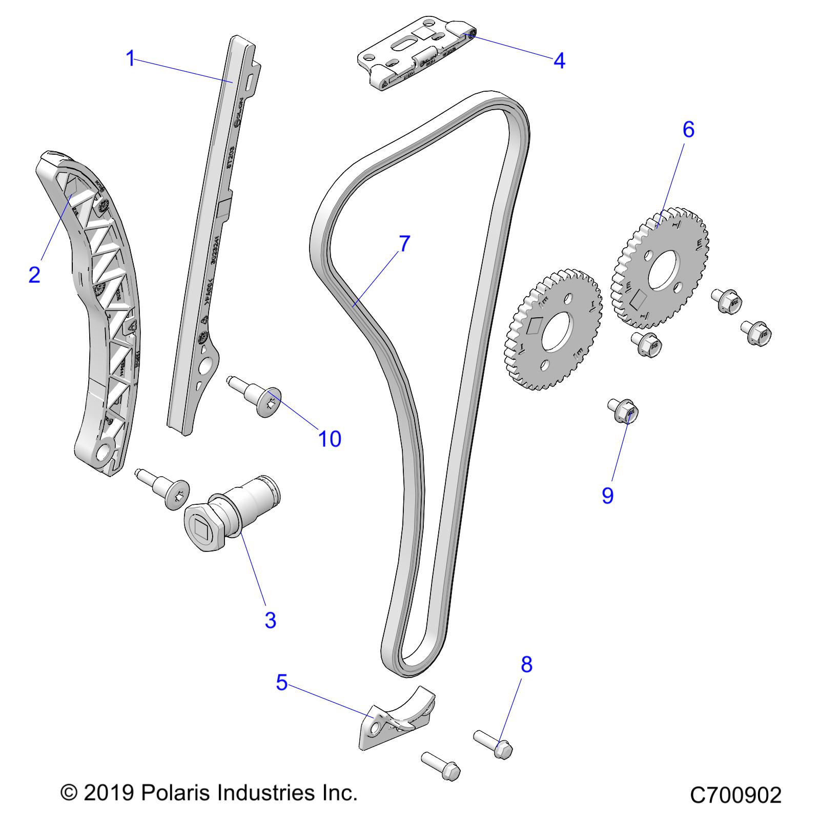 ENGINE, CAM CHAIN and SPROCKET - R20MAE57D7 (C700902)