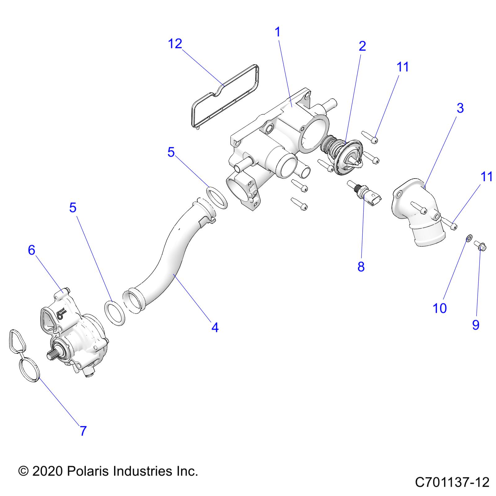 ENGINE, WATERPUMP AND RELATED - Z22RGL2KAP/AL/BK/BP/BT (C701137-12)