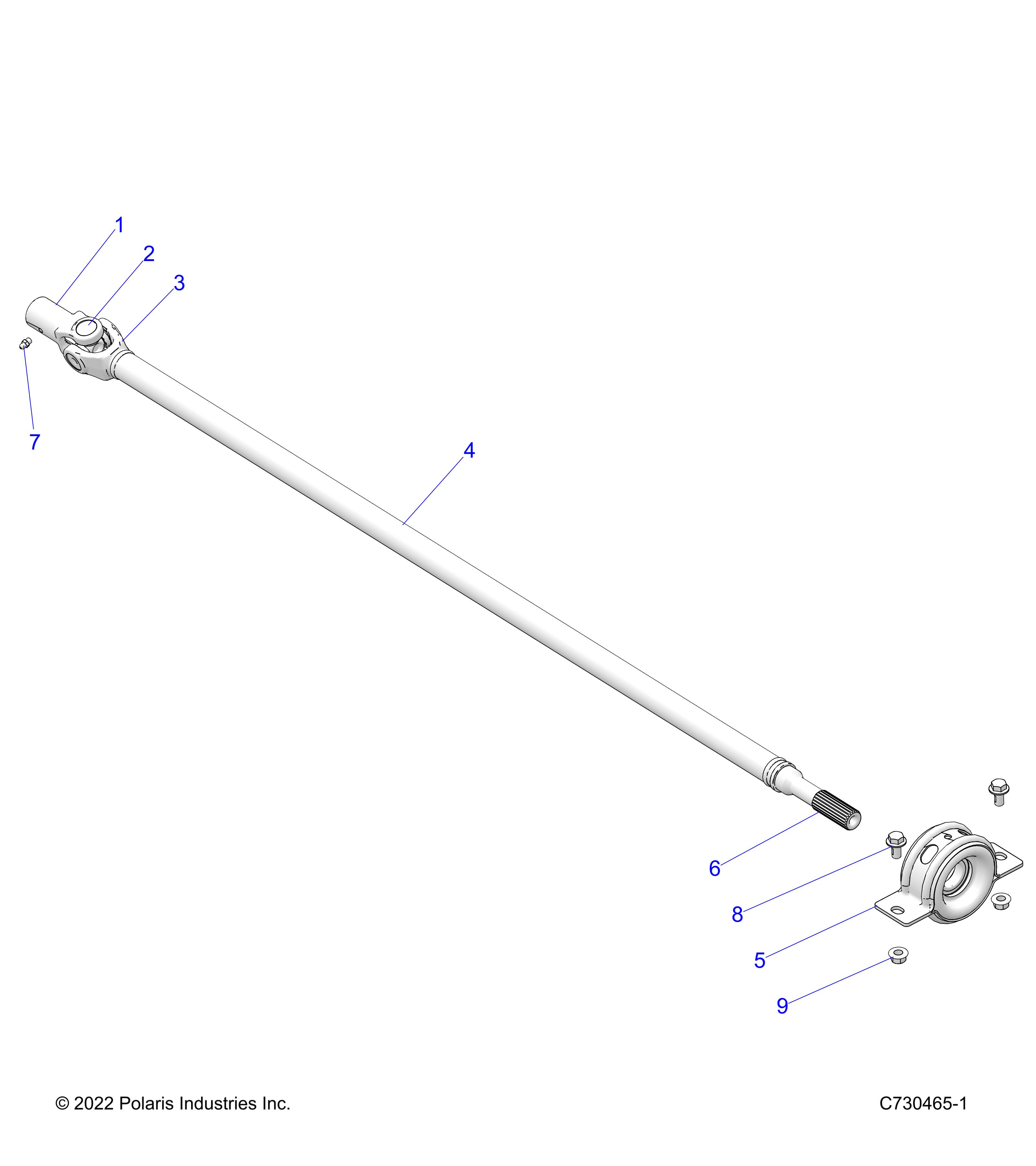 DRIVE TRAIN, REAR PROP SHAFT - R25M4E57L5 (C730465-1)