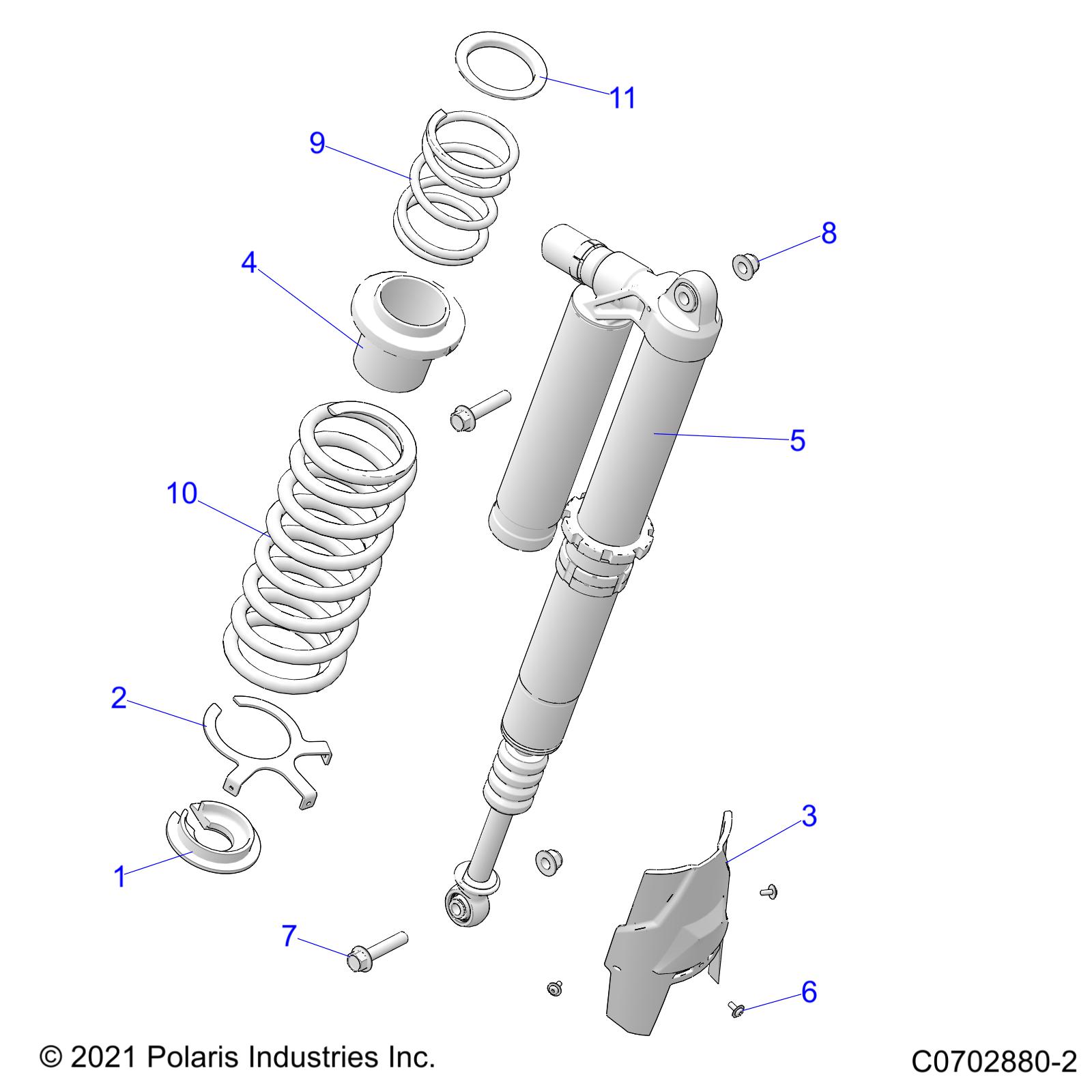 SUSPENSION, REAR SHOCK MOUNTING, DELUXE - Z21R4U92AN/BN (C0702880-2)