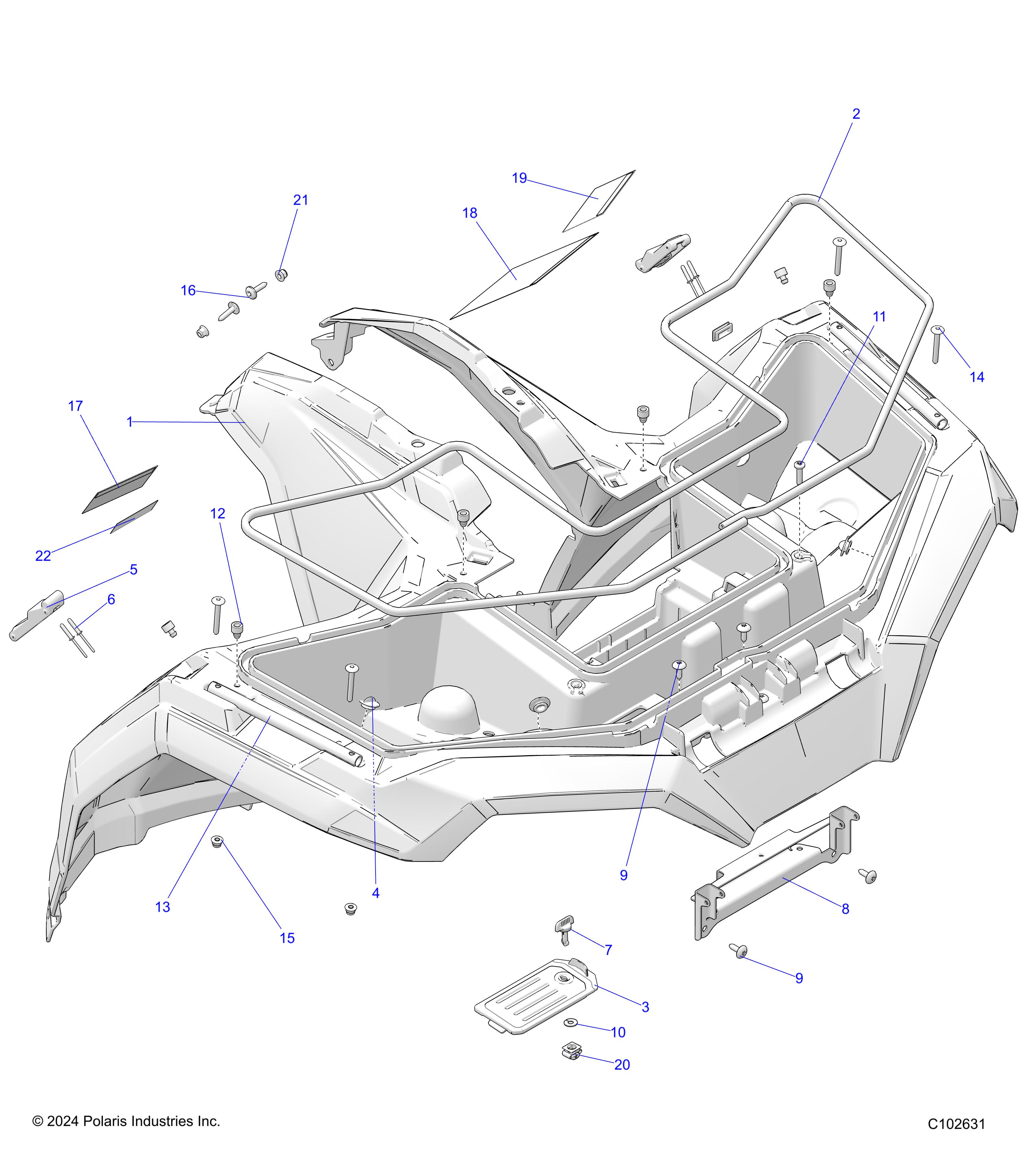 BODY, FRONT CAB - A25SWE57F1/C1 (C102631)