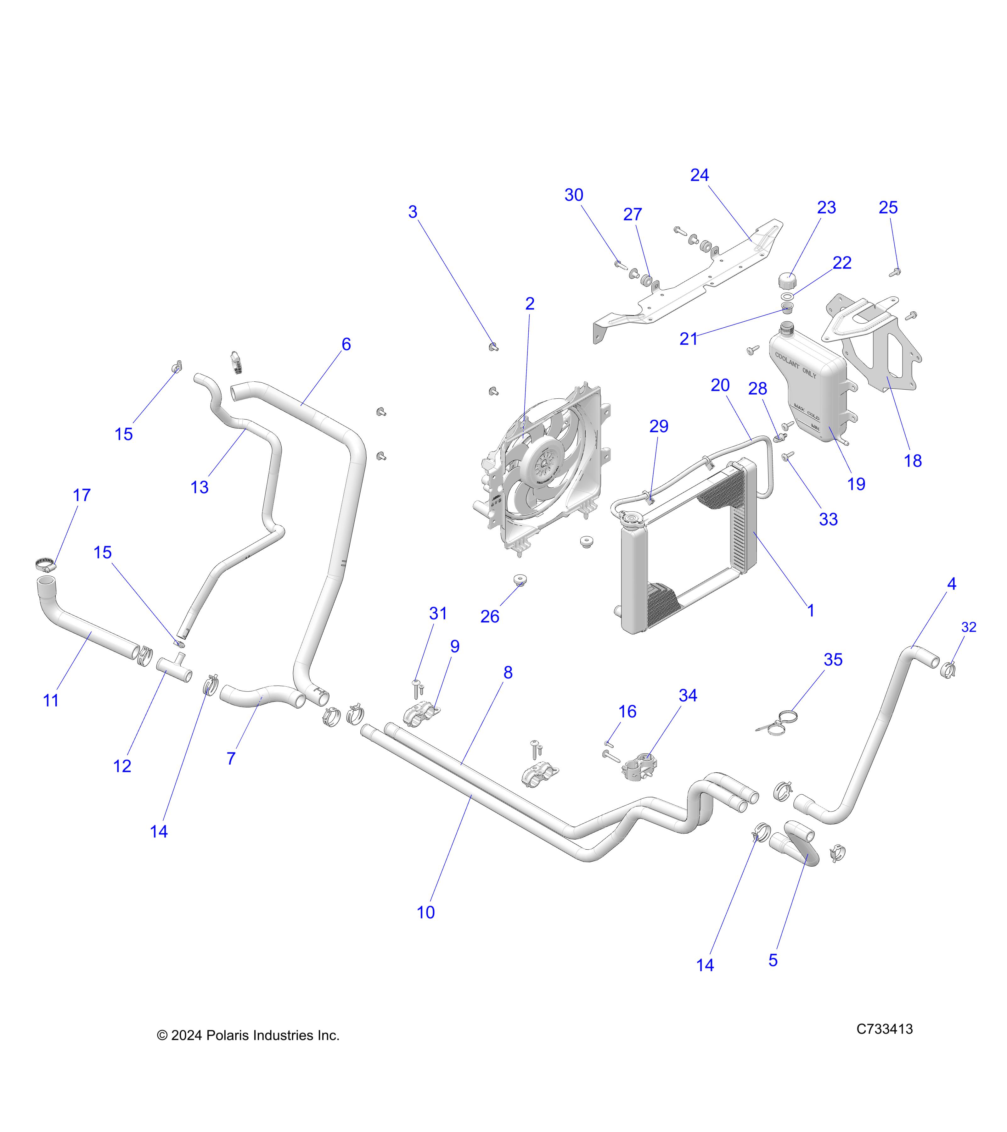 ENGINE, COOLING SYSTEM - R25MAA57L1 (C733413)