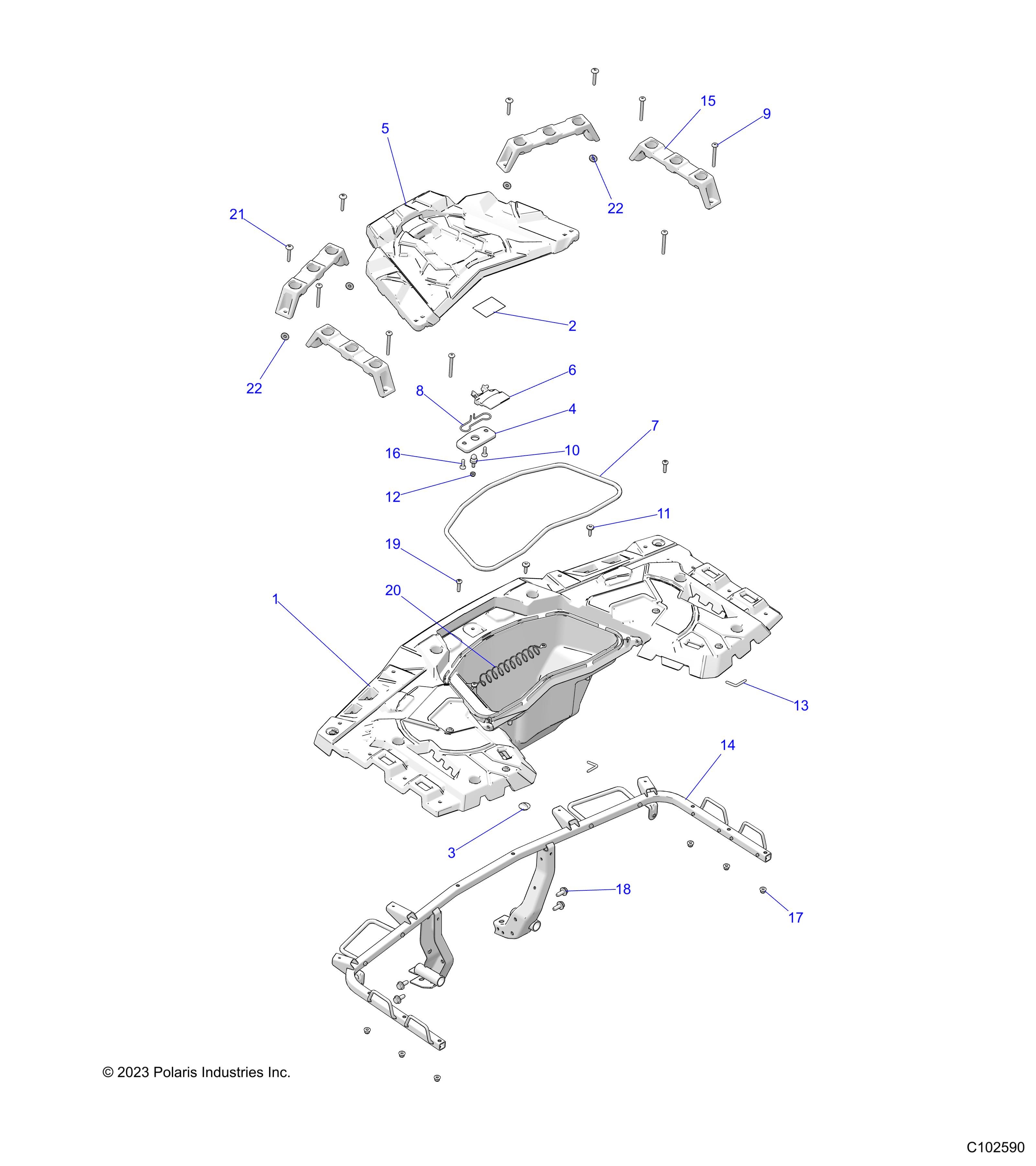 BODY, REAR RACK - A25SLE95CF/FF (C102590)