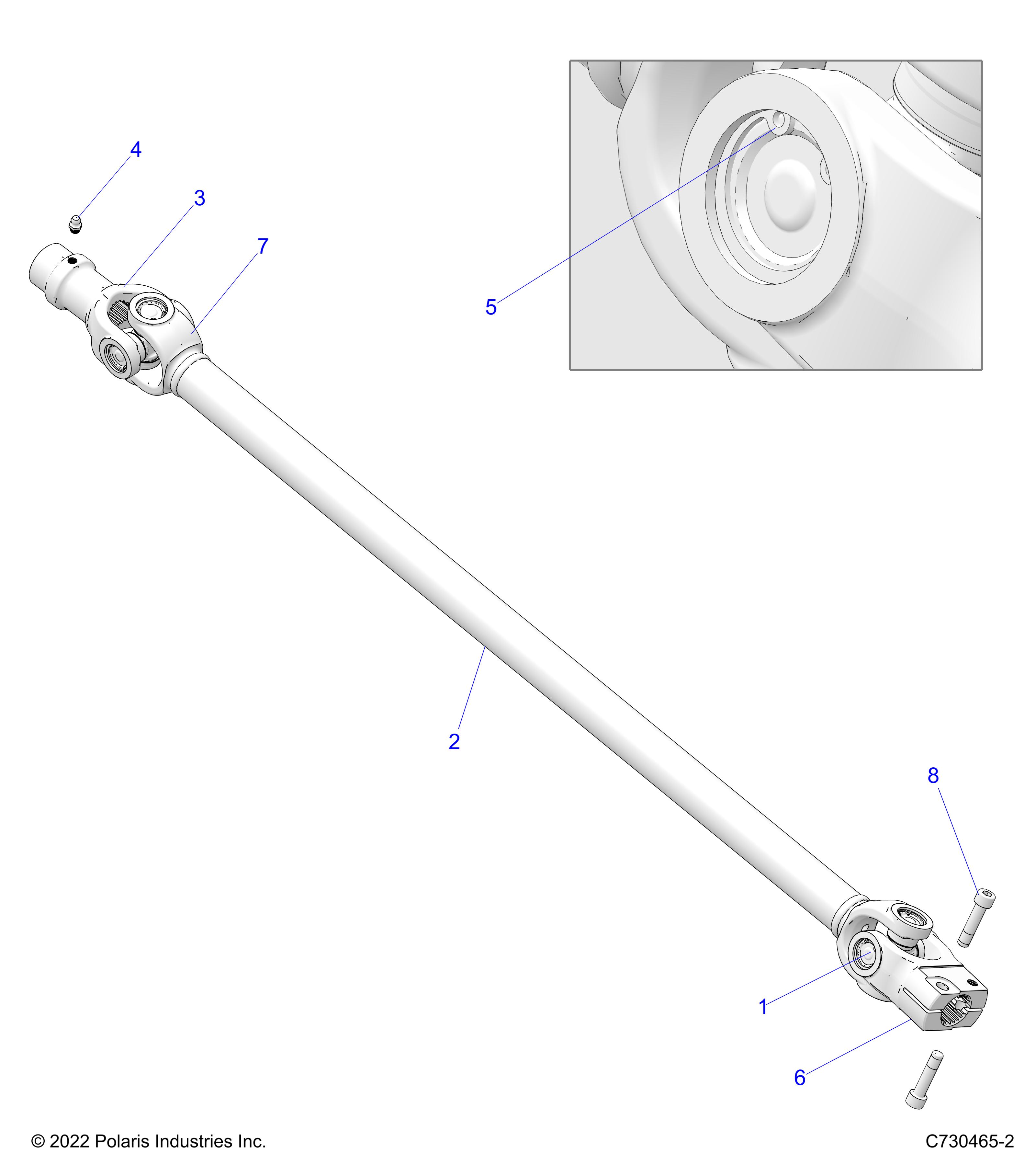 DRIVE TRAIN, FRONT PROP SHAFT - R23M4A57B1/EB4/B9 (C730465-2)