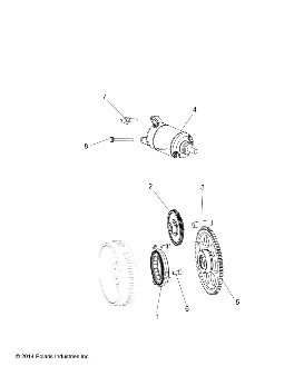 ENGINE, STARTER DRIVE - D23M2A57B4/G57B4/U57B4/W57B4 (49RGRSTARTINGMTR15570)