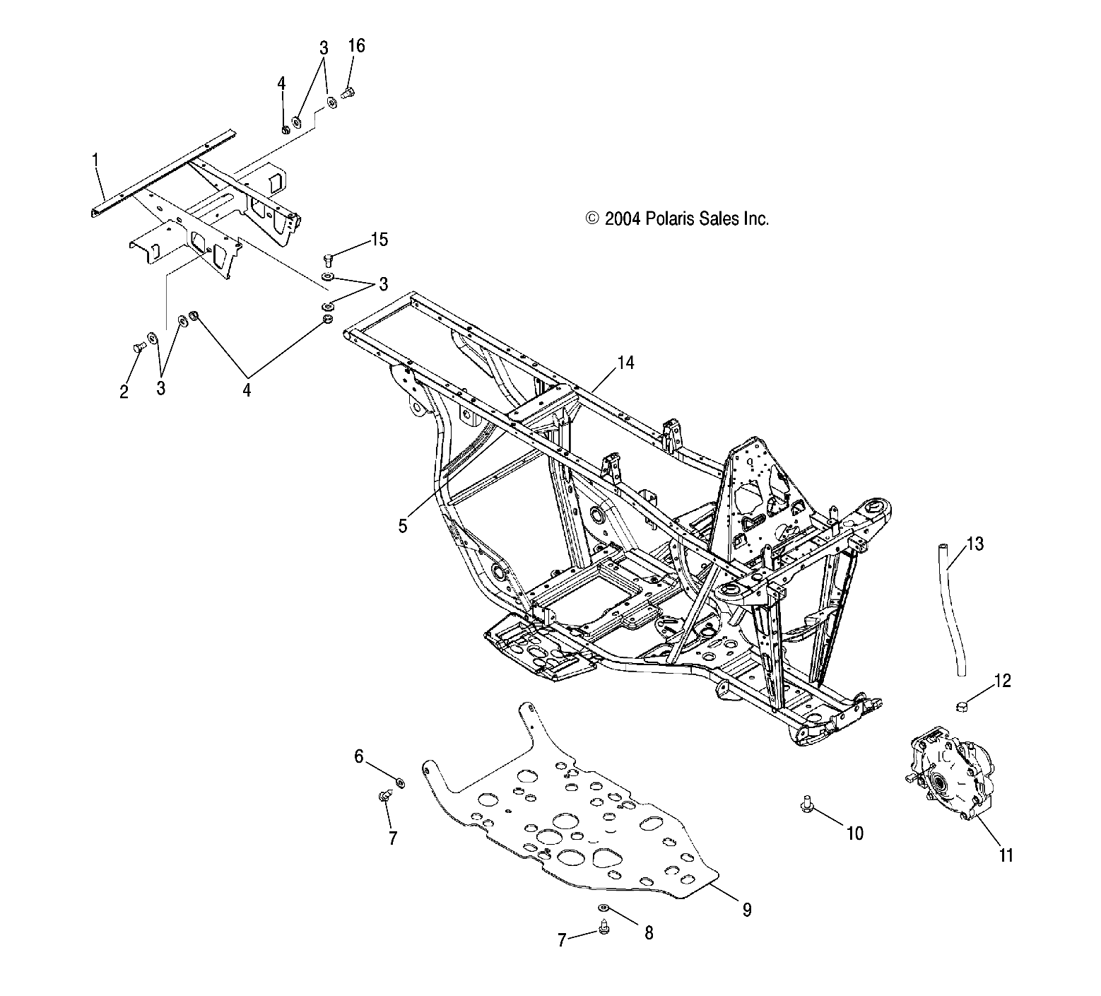 FRAME EXTENSION and MAIN FRAME - A05JD32EA (4997869786A03)