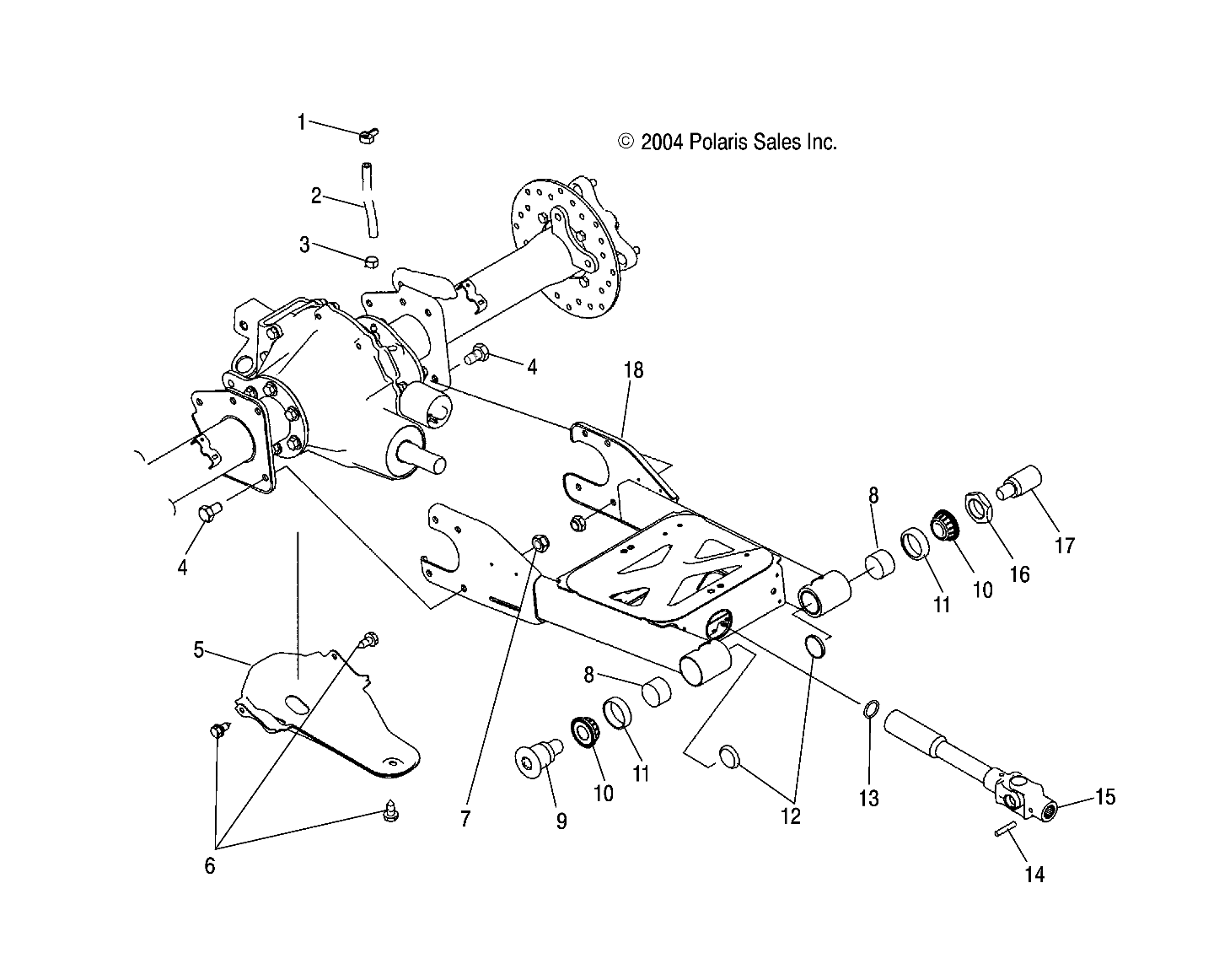 SWING ARM/REAR AXLE MOUNTING - A05JD32EA (4997869786D09)