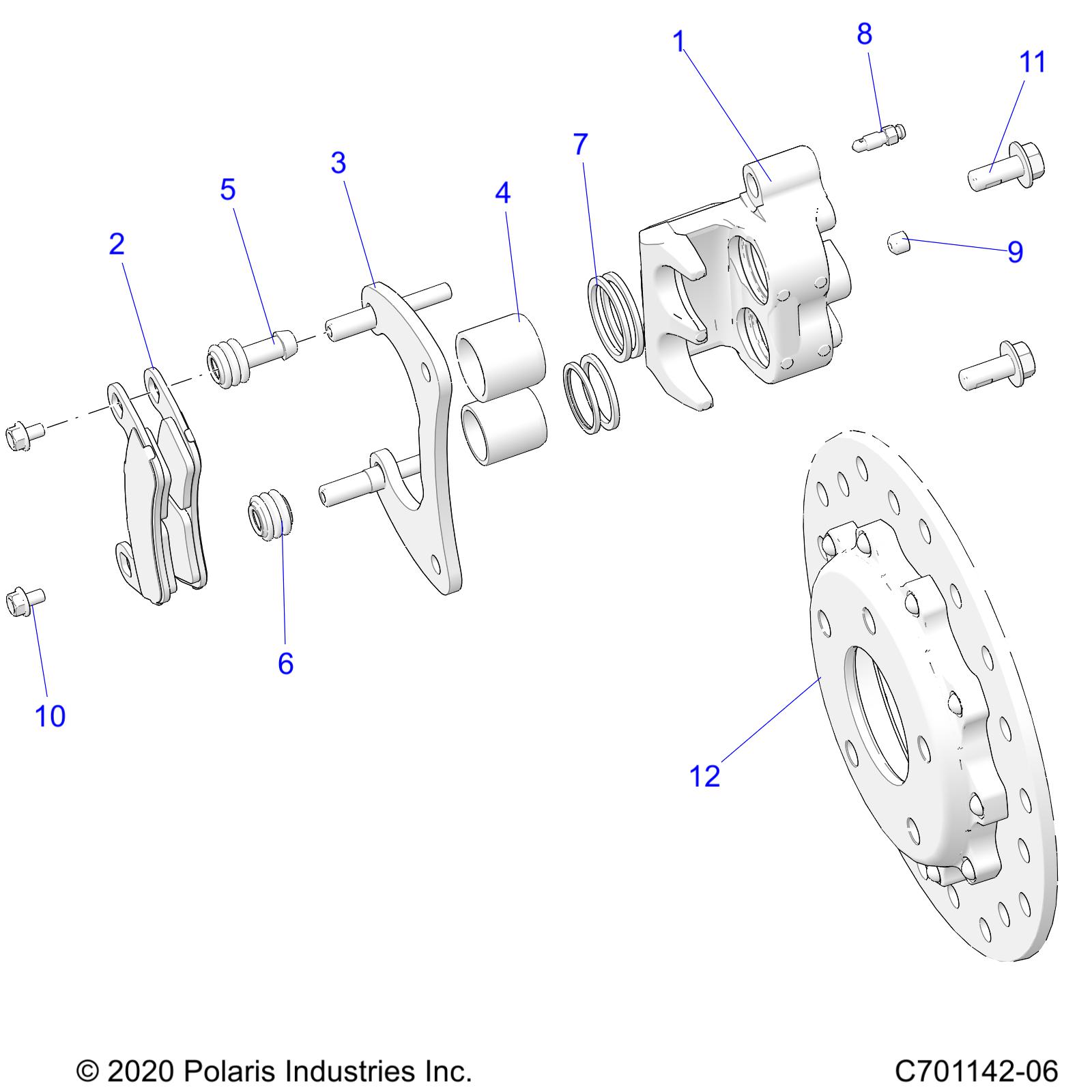 BRAKES, CALIPER, REAR - Z22G4L92AG/AL/BG/BL (C701142-06)