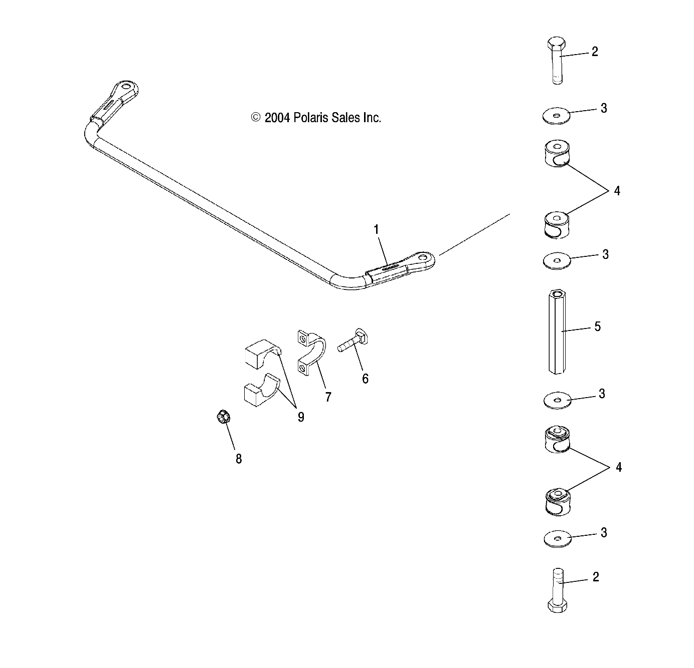 STABILIZER BAR, REAR - R05RD68AA/AB (4998269826C10)