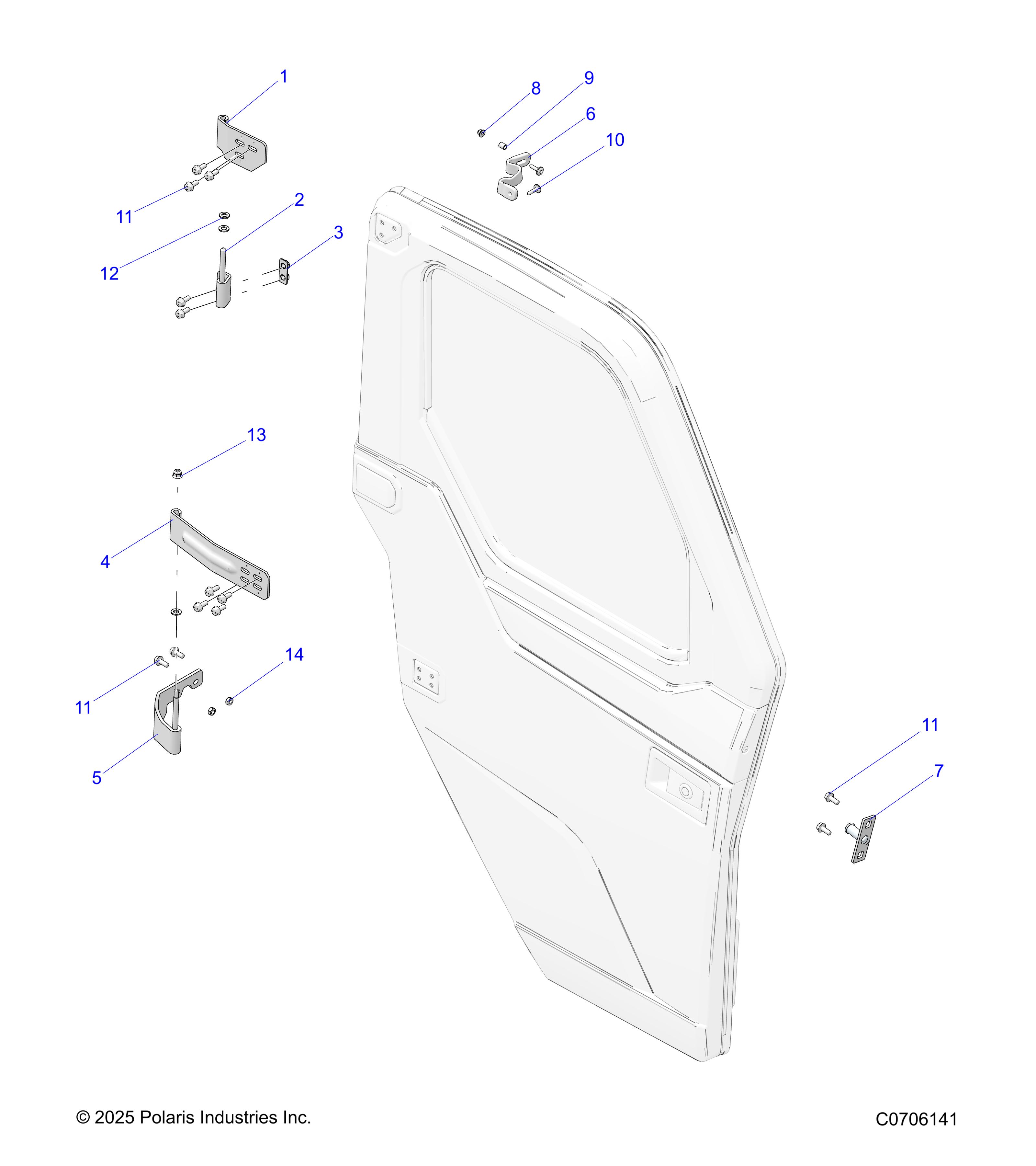 BODY, DOOR MOUNTING