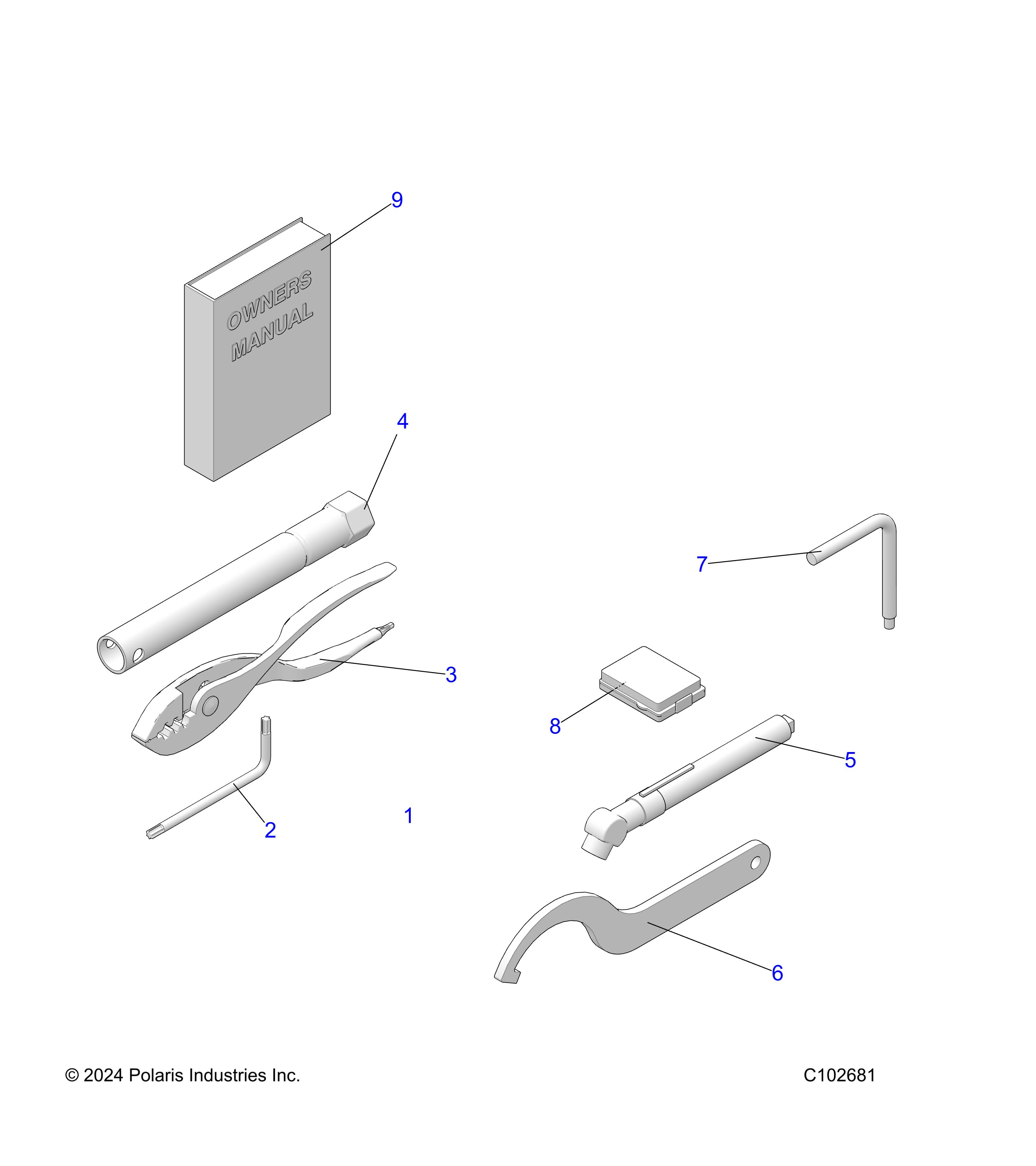 REFERENCE, TOOL KIT AND OWNERS MANUAL - A25SDA57A7/E57A4 (C102681)