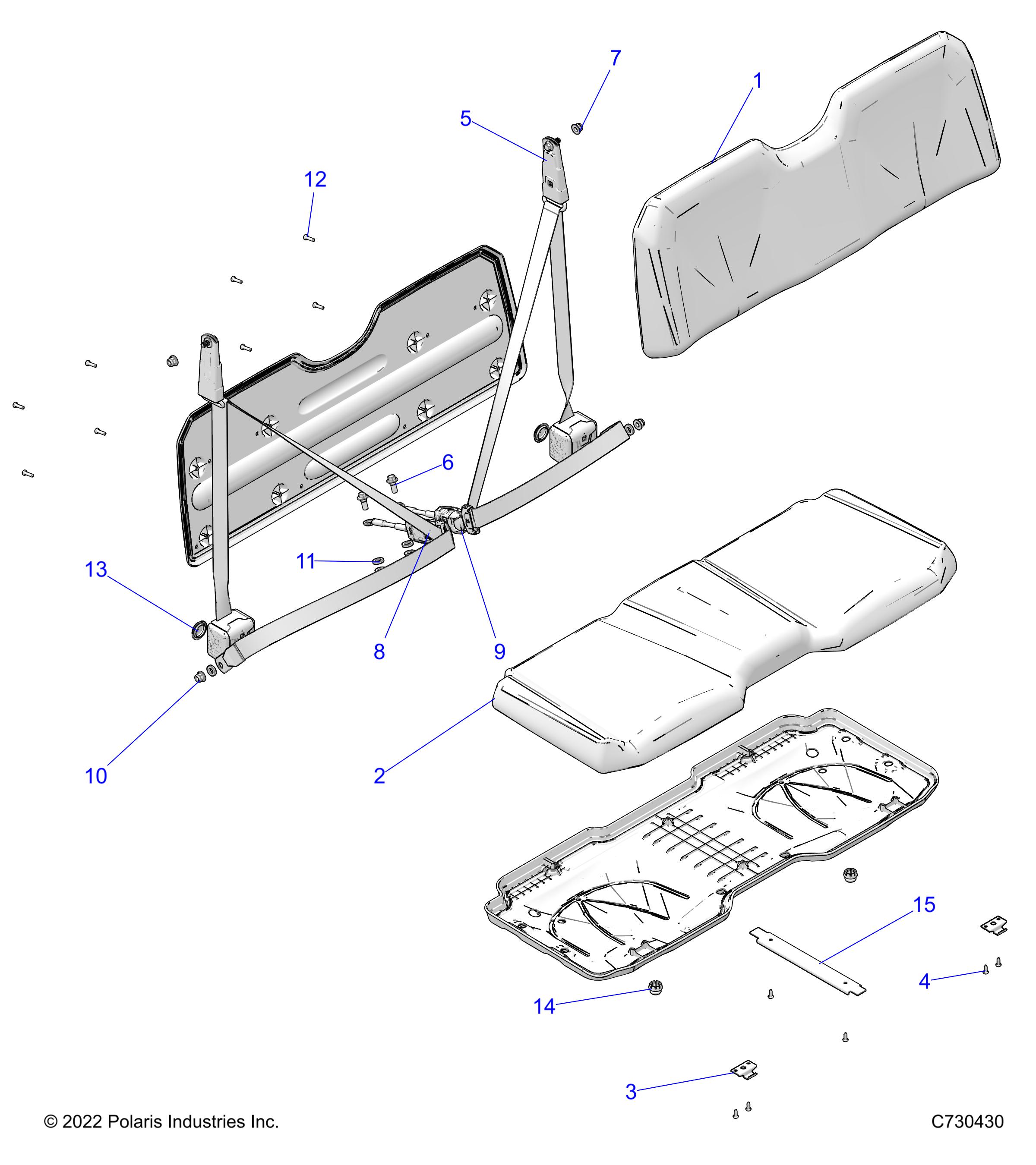 BODY, SEAT - D22M2A57B4/G57B4 (C730430)