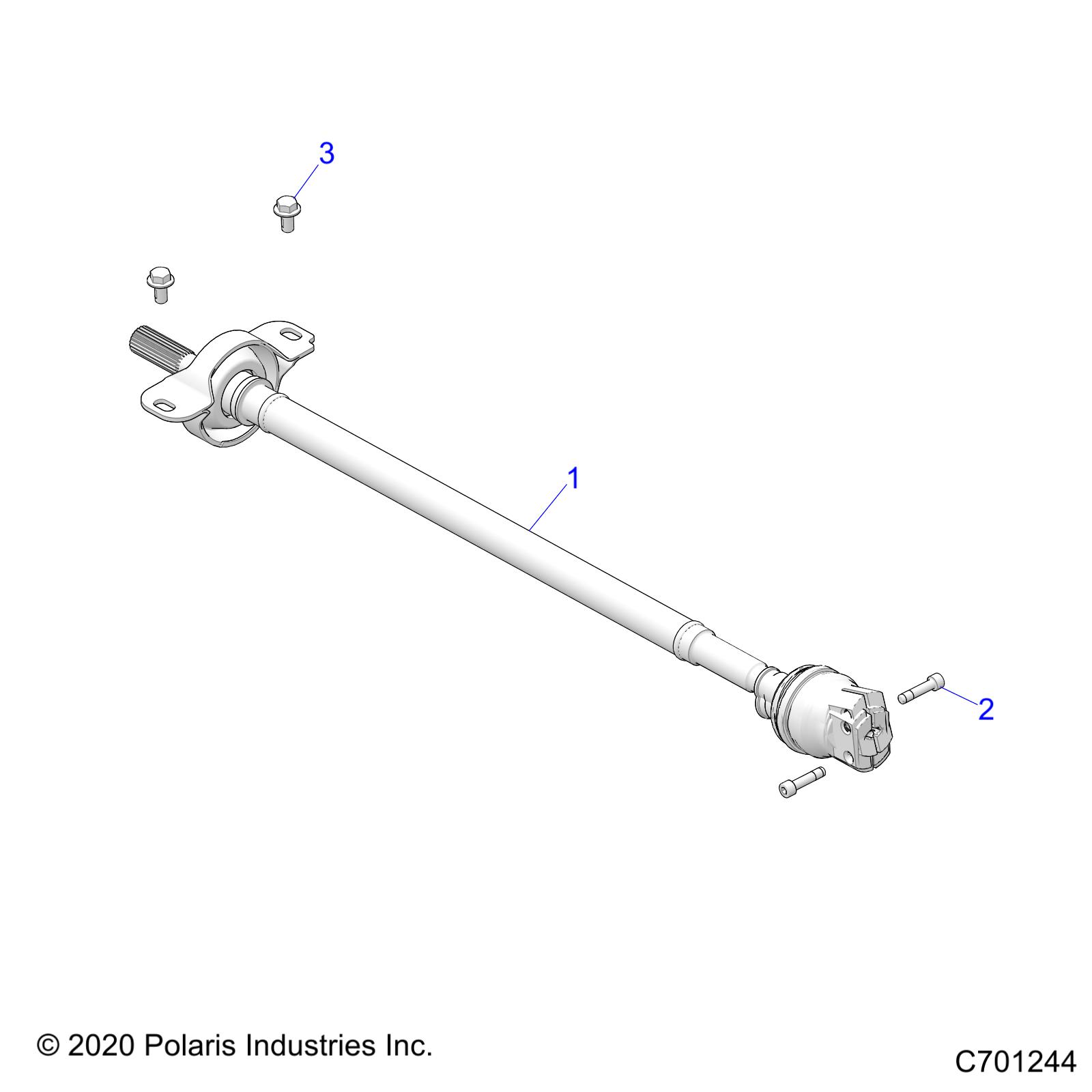 DRIVE TRAIN, FRONT PROP SHAFT - R22RRE99AC/AM/AS/A9/B9/BS/BM (C701244)