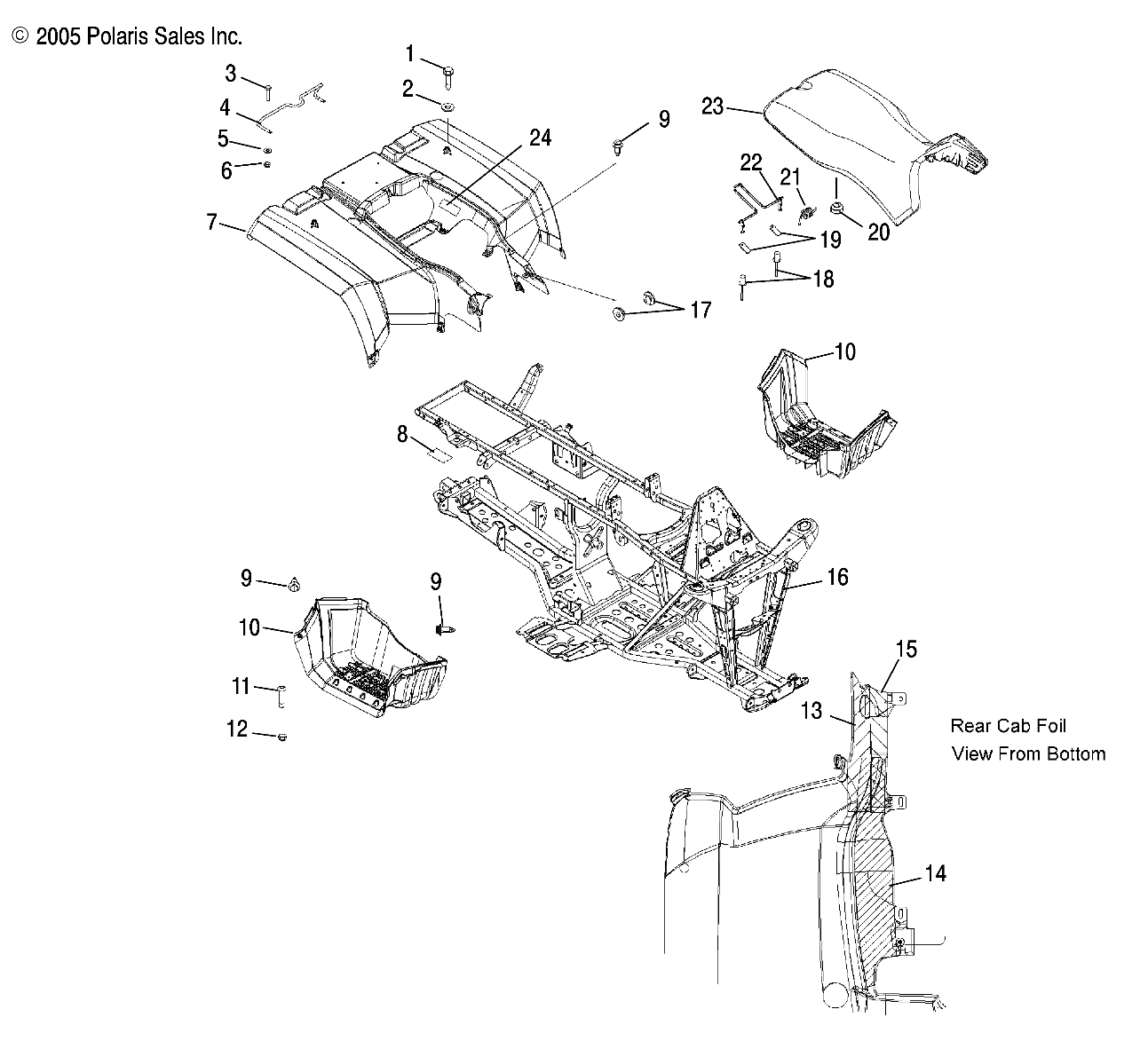 CAB, REAR and SEAT - A06MH46 ALL OPTIONS (4999200059920005A03)