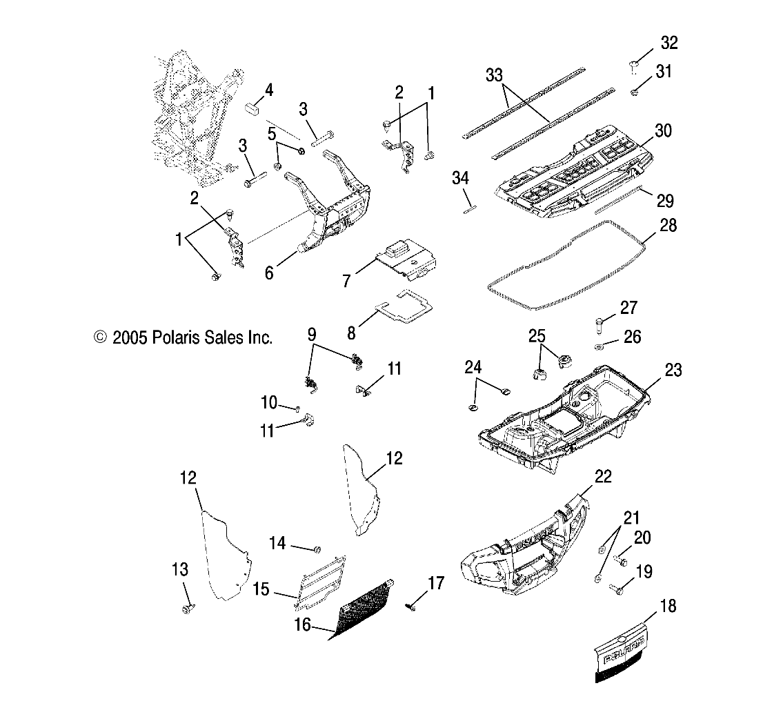 STORAGE, FRONT and BUMPER MOUNTING - A06MH46 ALL OPTIONS (4999200059920005A06)