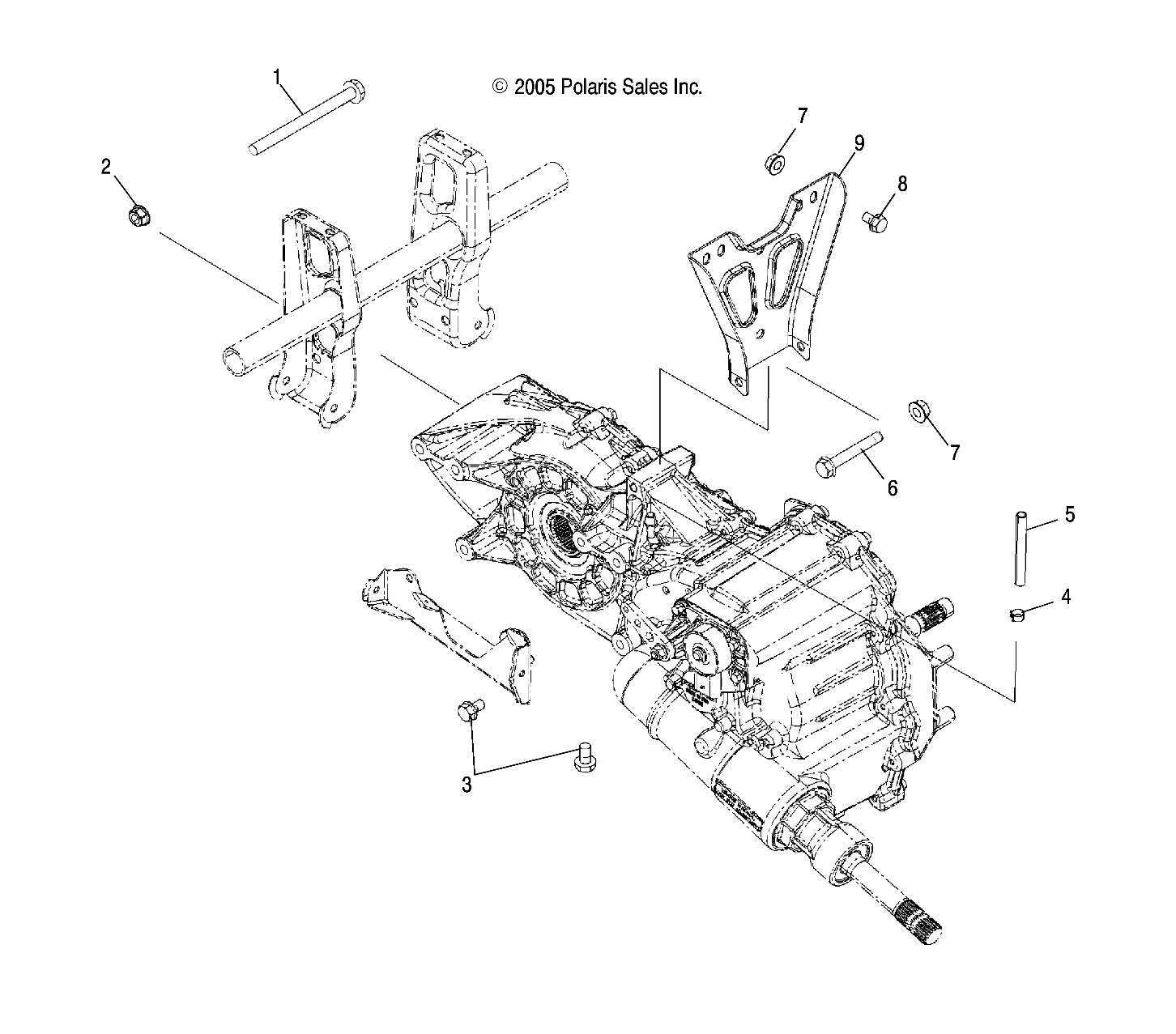 DRIVE TRAIN, MAIN GEARCASE MOUNTING - A08MN50AF/AN/AQ/AR/AS/AT/AW/AX (4999200059920005C12)