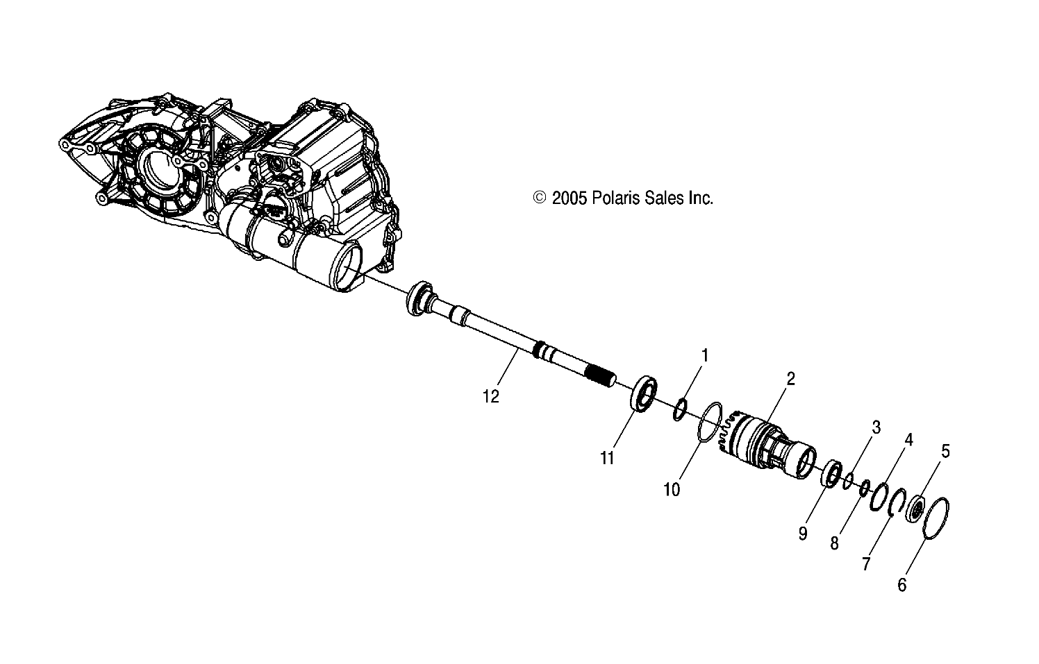 TRANSMISSION OUTPUT SHAFT, FRONT - A07MH50FC (4999200059920005D01)