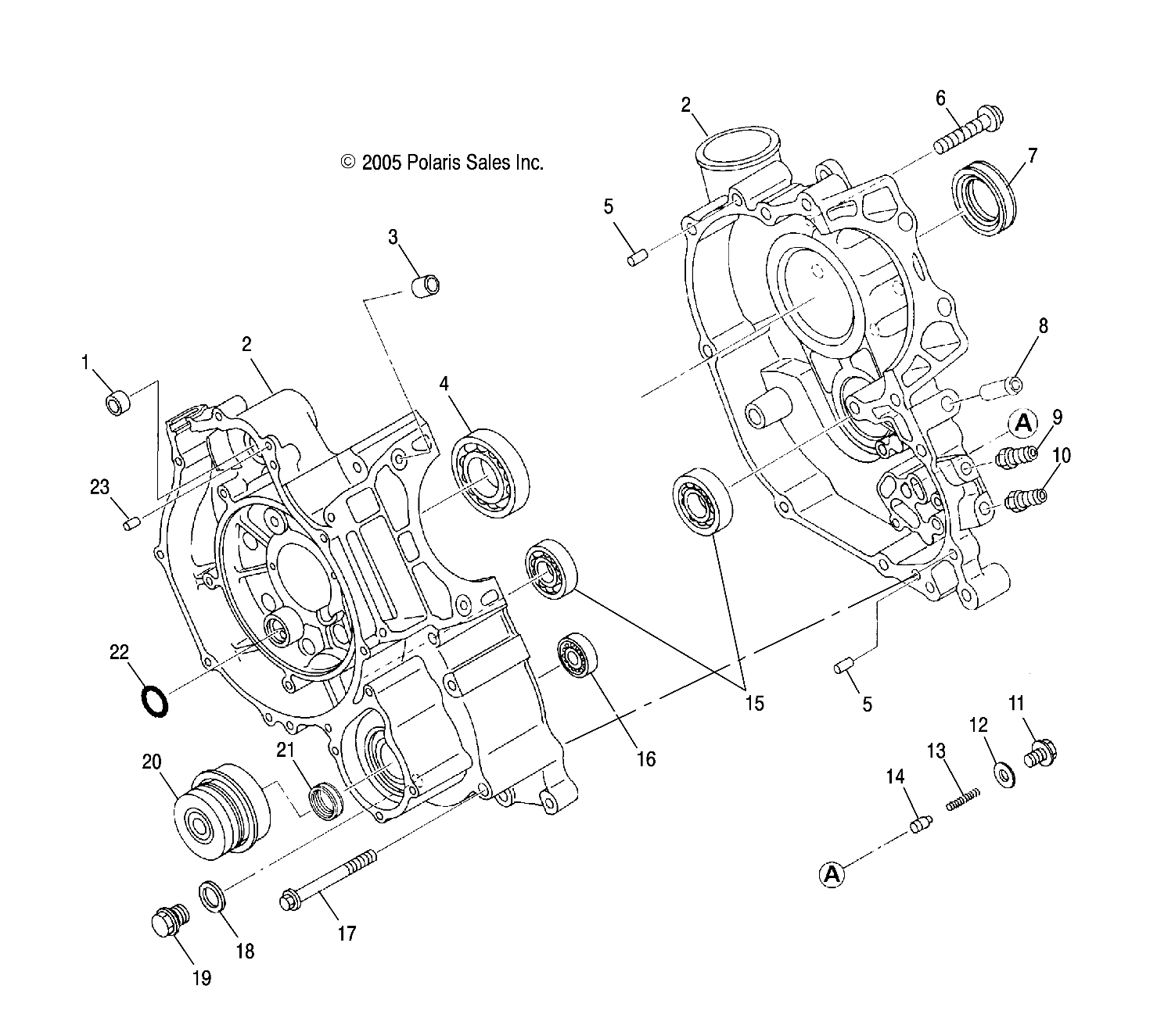 ENGINE, CRANKCASE - A07MH46AA/AZ (4999200059920005D04)