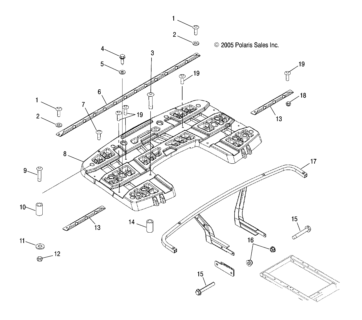 RACK MOUNTING, REAR - A06MH50AA/AB/AD/AF (4999200099920009A05)