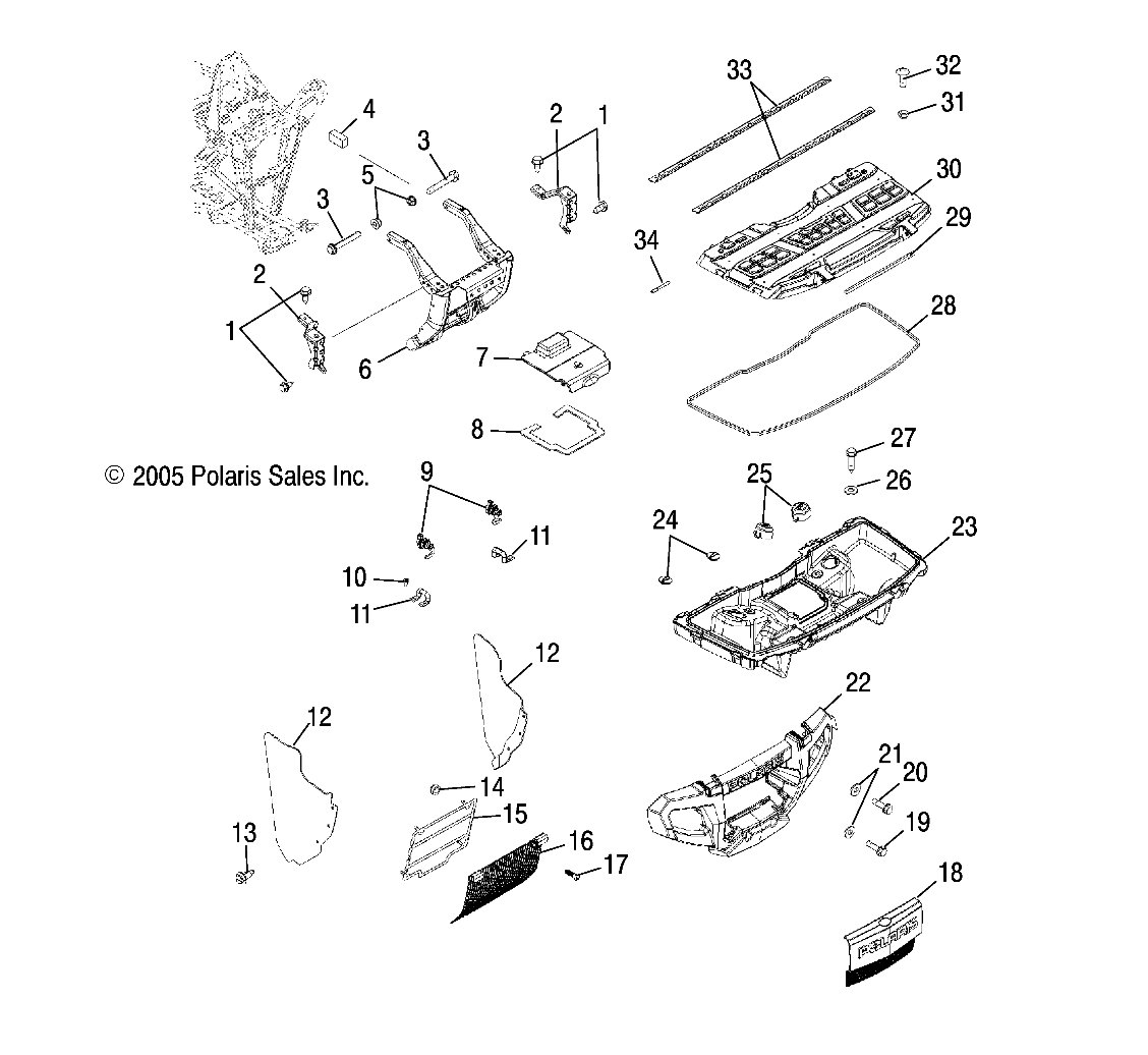 STORAGE, FRONT and BUMPER MOUNTING - A06MH50AA/AB/AD/AF (4999200099920009A06)