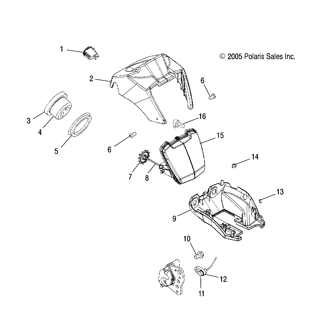 HEADLIGHT POD and SPEEDOMETER - A06MH68AA/AD/AF (4999200099920009B14)