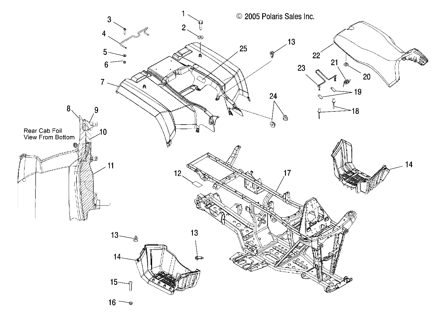 CAB, REAR and SEAT - A06MH50AQ/AX/AY/AZ/AL/AT (4999200139920013A03)