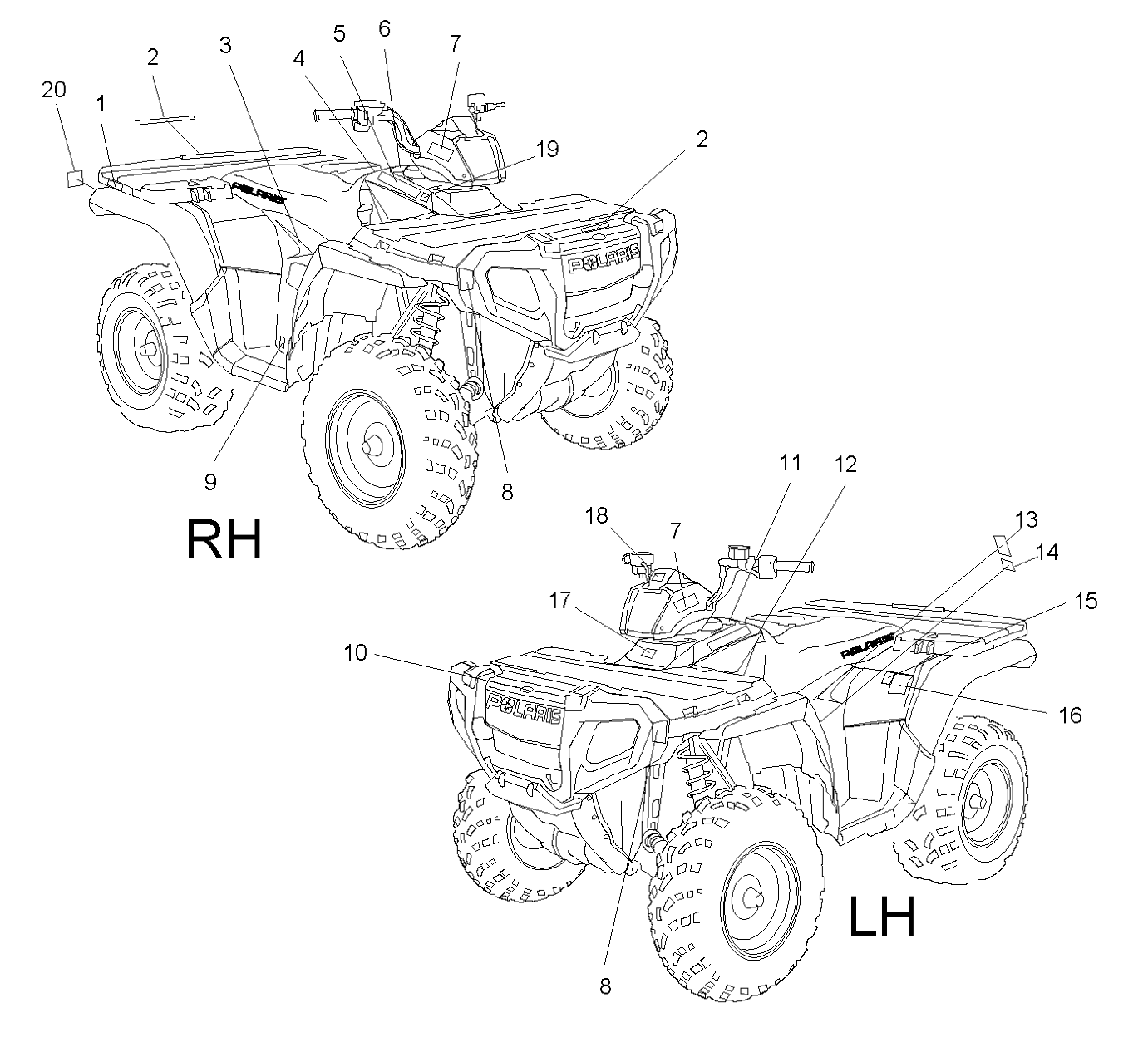 DECALS - A06MH50AQ/AX/AY/AZ/AL/AT (4999200139920013A09)