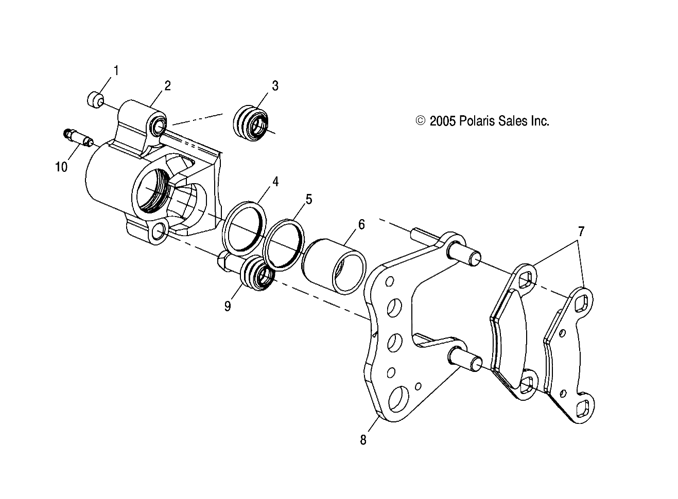 BRAKE CALIPER, FRONT - A07MH50AB/AL/AQ/AX/AY/AZ/MN50AF/AN/AT/AY (4999200139920013B03)