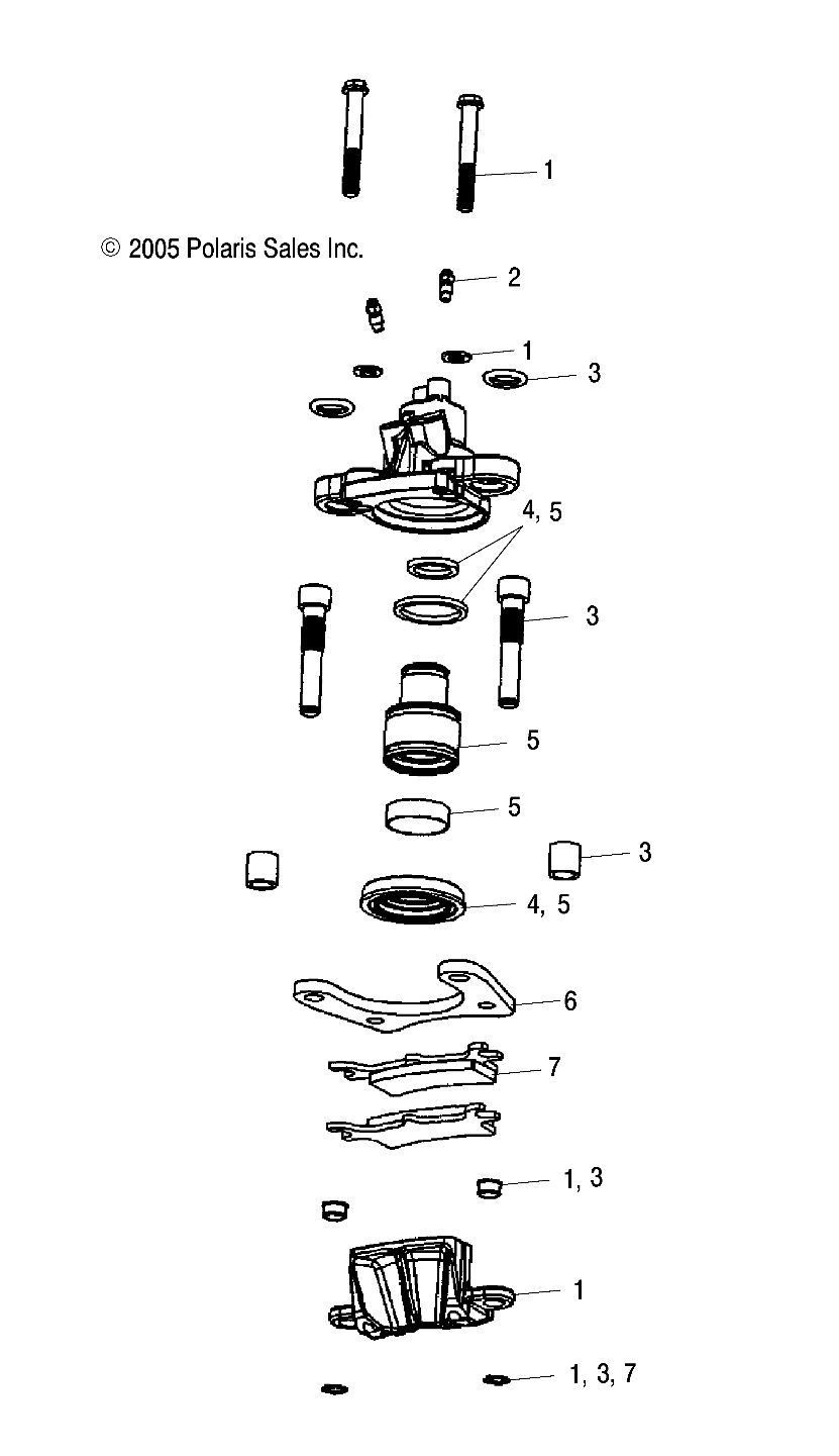 BRAKES, BRAKE CALIPER, REAR - A15SEB57CA/CJ/SEC57CJ/CA (4999200139920013B05)