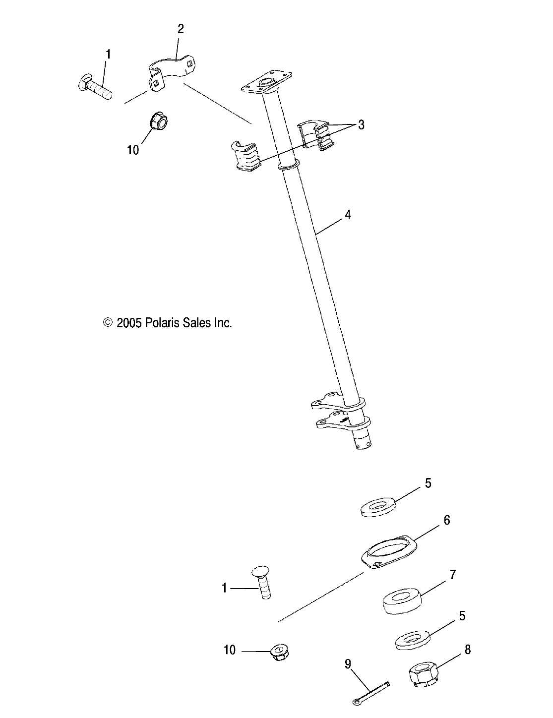 STEERING POST - A05MH42AB/AG/AH (4999200139920013C03)