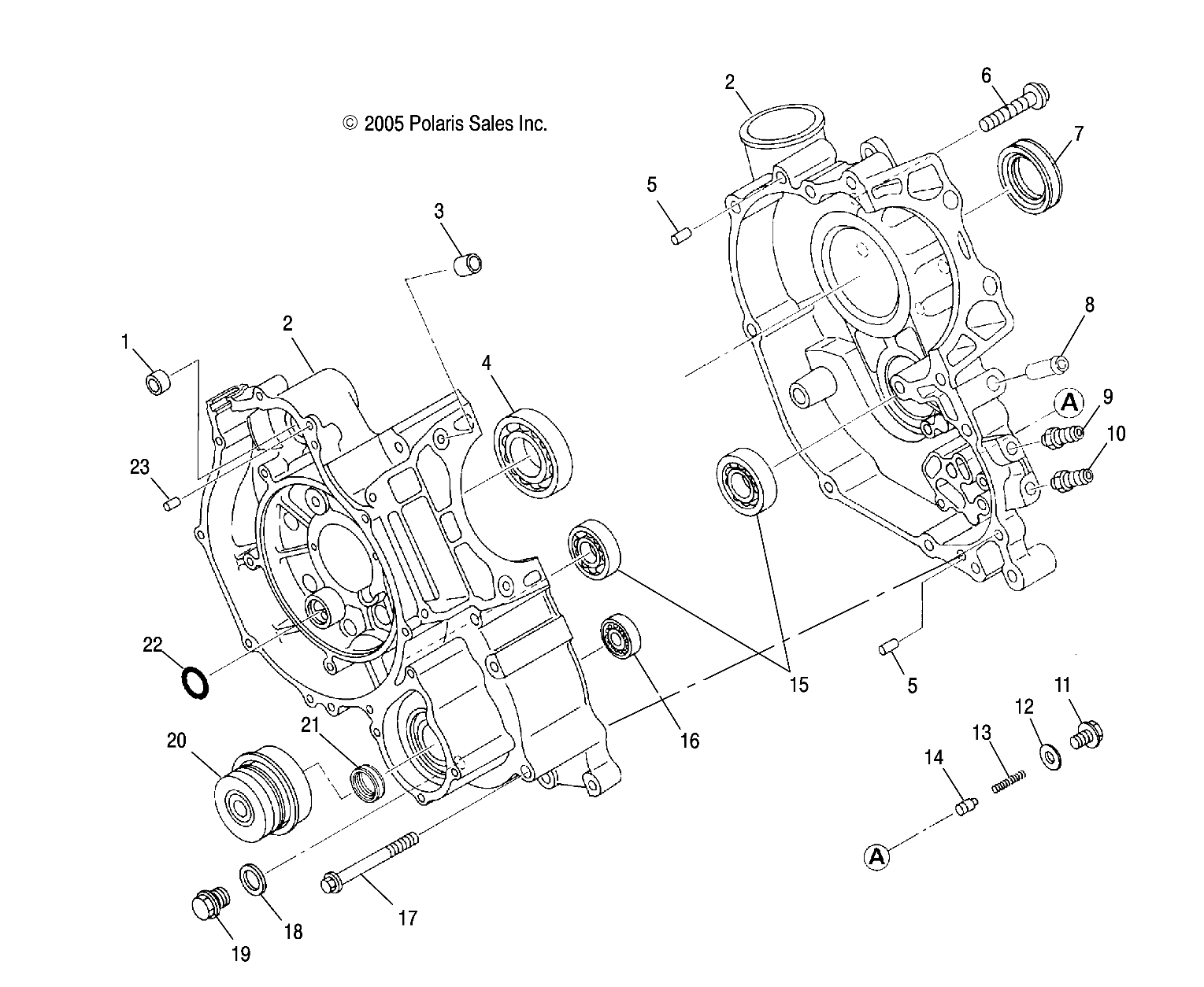 ENGINE, CRANKCASE - A07TH50EA (4999200139920013D04)