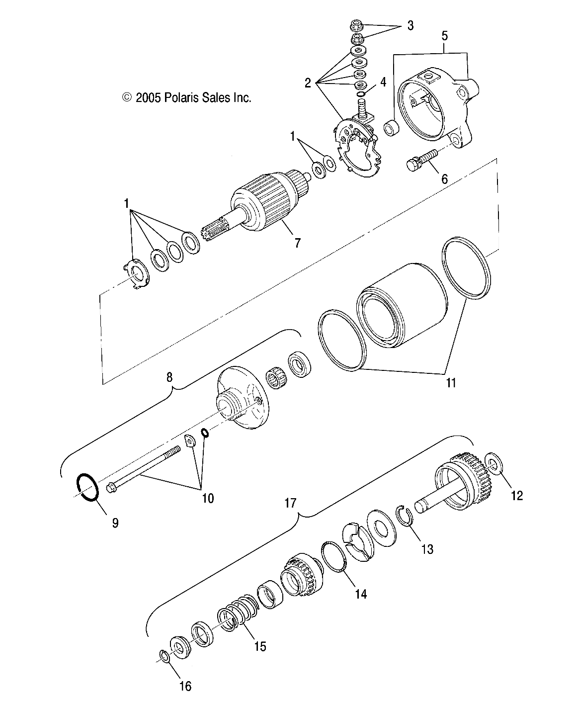 STARTING MOTOR - A06MN50AU/AW (4999200139920013D14)