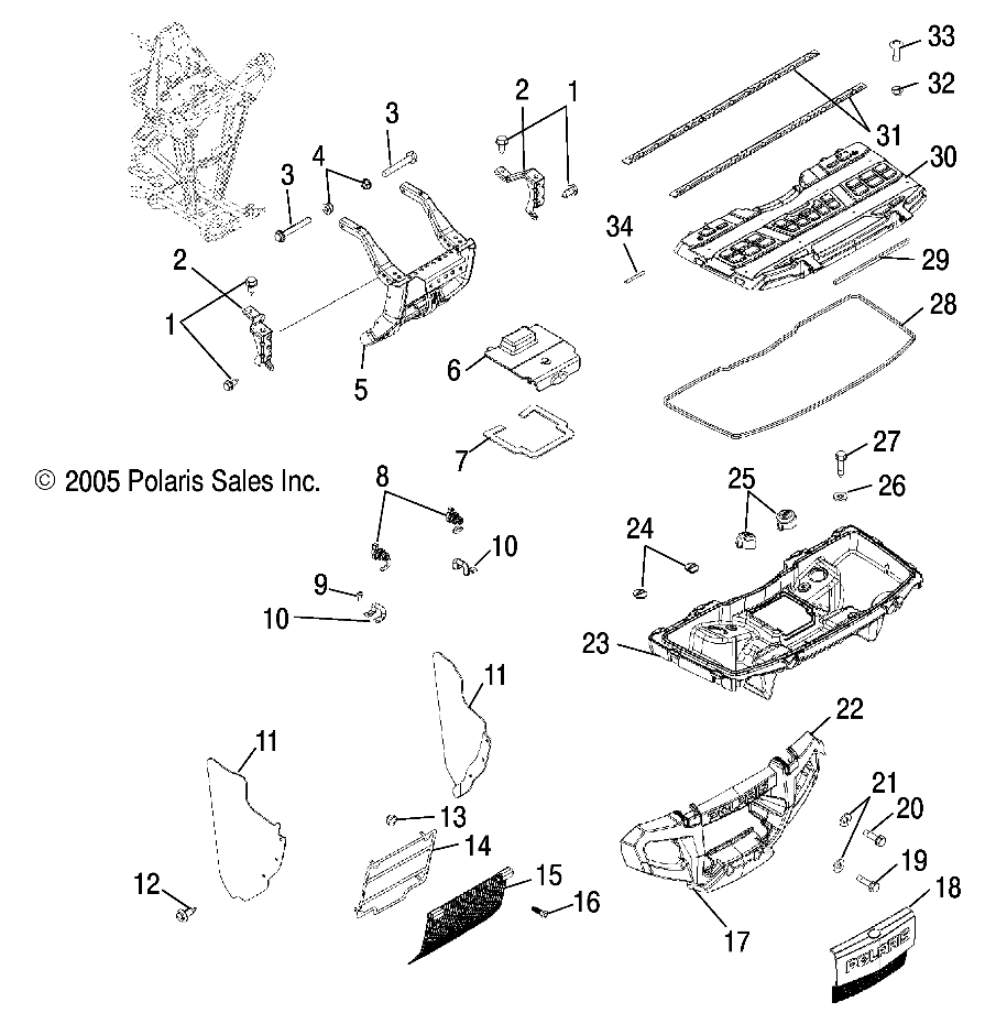 STORAGE, FRONT and BUMPER MOUNTING - A06MH68AA/AD/AF (4999200179920017A06)