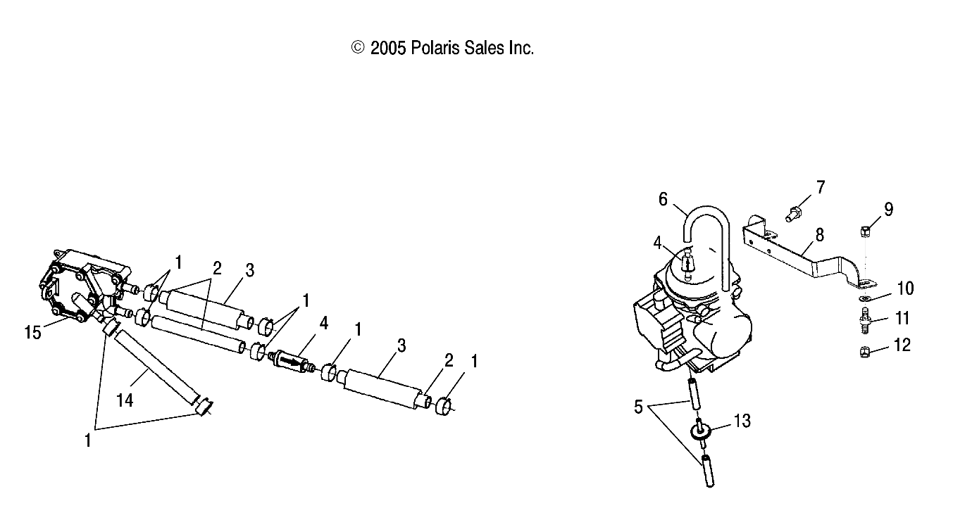 CARBURETOR MOUNTING and FUEL PUMP/LINES - A06MH68AA/AD/AF (4999200179920017A14)