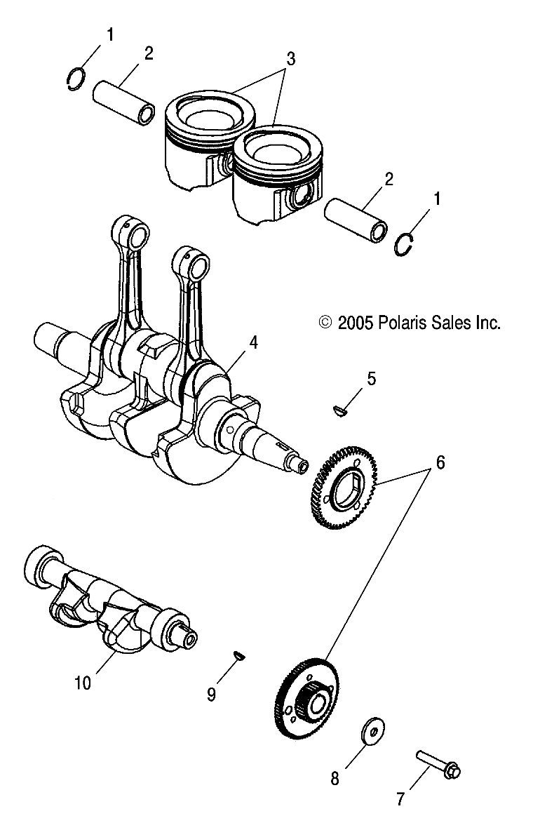 CRANKSHAFT and PISTON - A06MH68AA/AD/AF (4999200179920017D08)