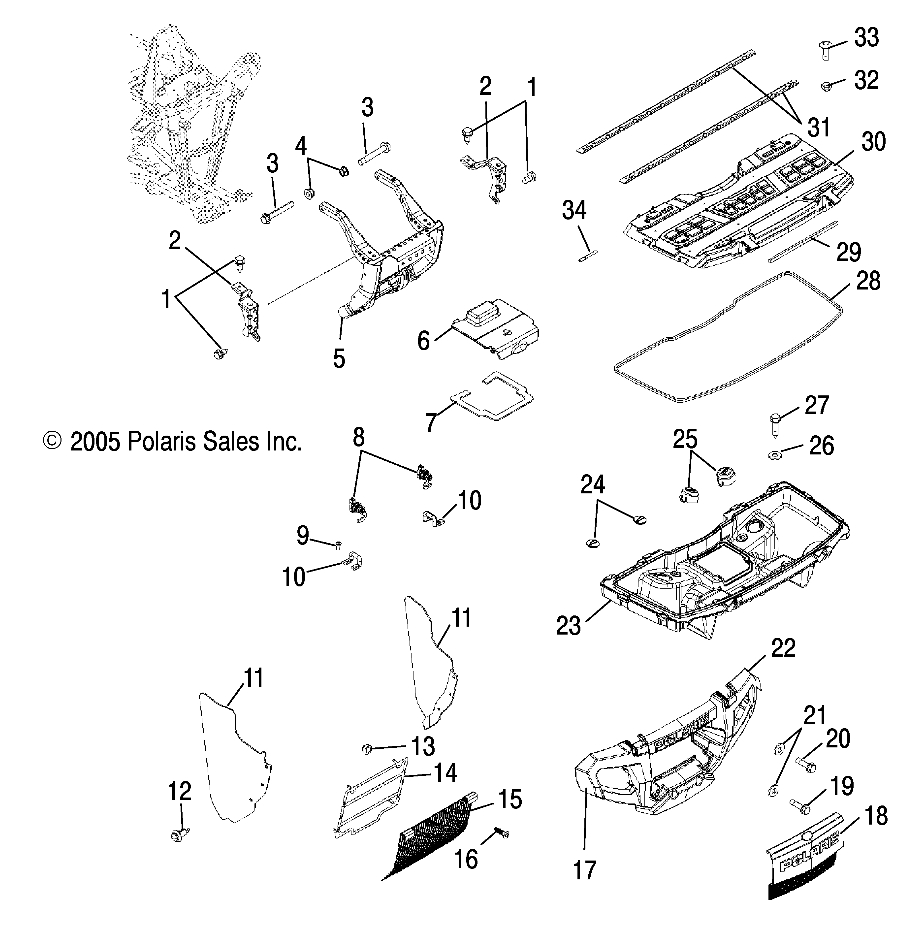 STORAGE, FRONT and BUMPER MOUNTING - A06MH68AQ/AT/AX/AY/AZ (4999200229920022A06)