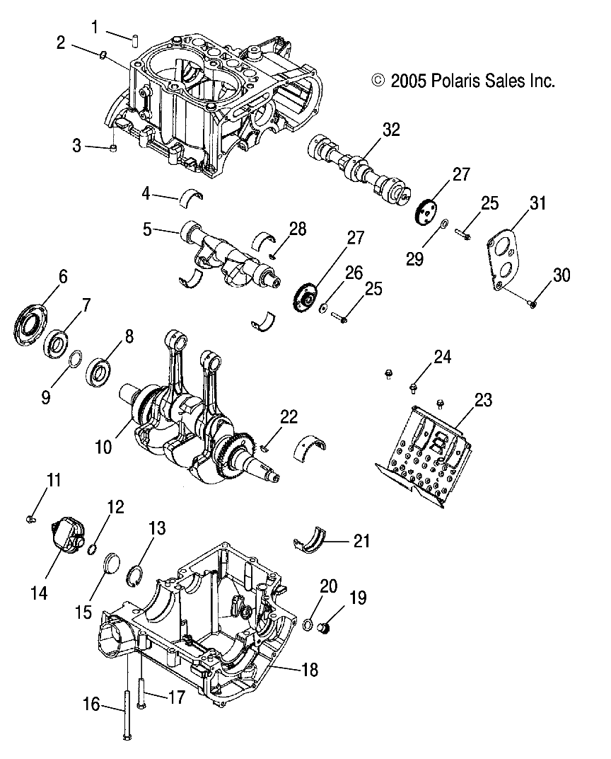 CRANKCASE and CRANKSHAFT - A06MH68AQ/AT/AX/AY/AZ (4999200229920022D06)